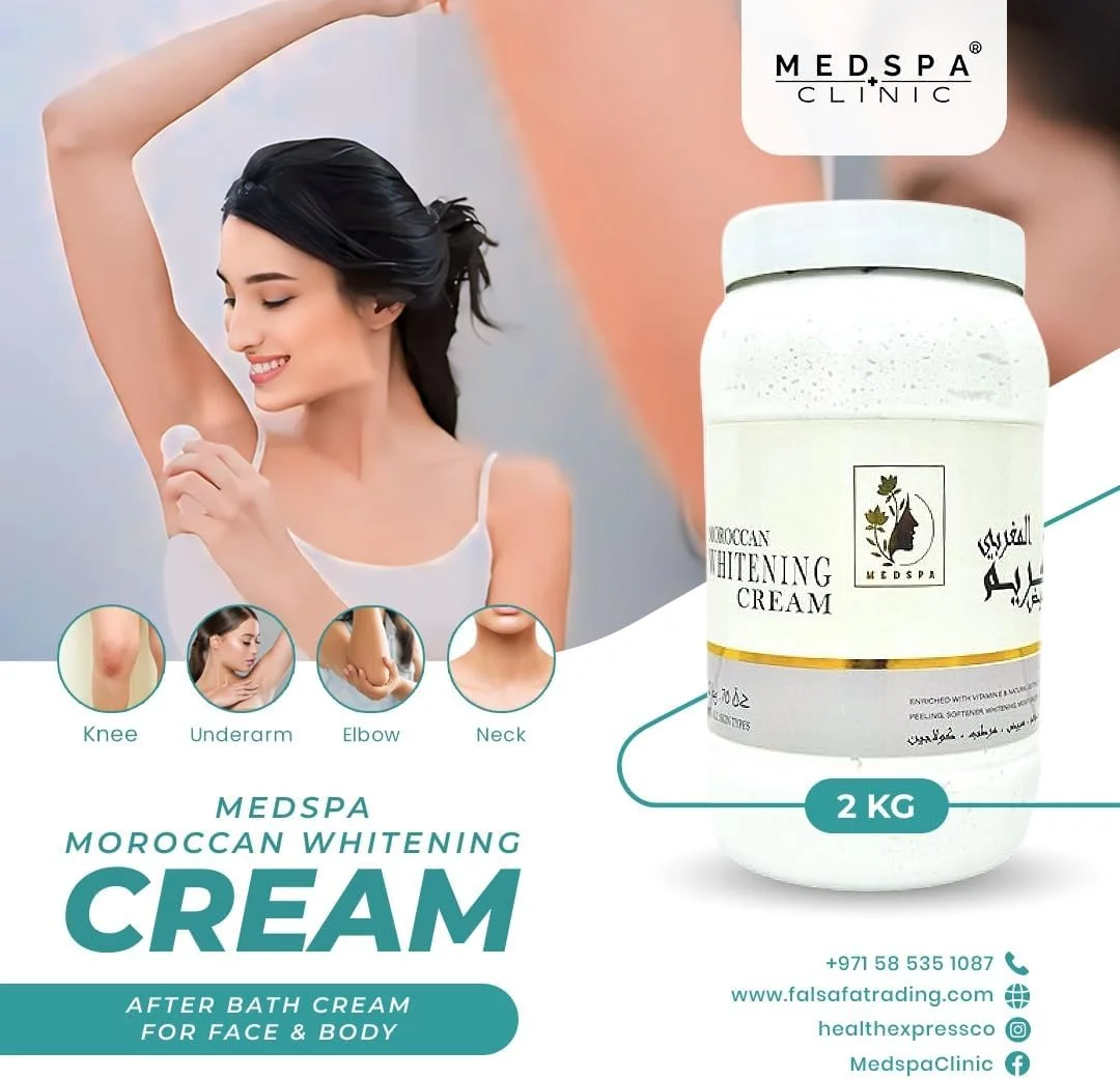 اسکراب کرم روشن کننده مراکشی مدسپا 2 کیلوگرمی، مناسب صورت و بدن، غنی شده با ویتامین E و عصاره های طبیعی، لایه بردار، نرم کننده، مرطوب کننده.