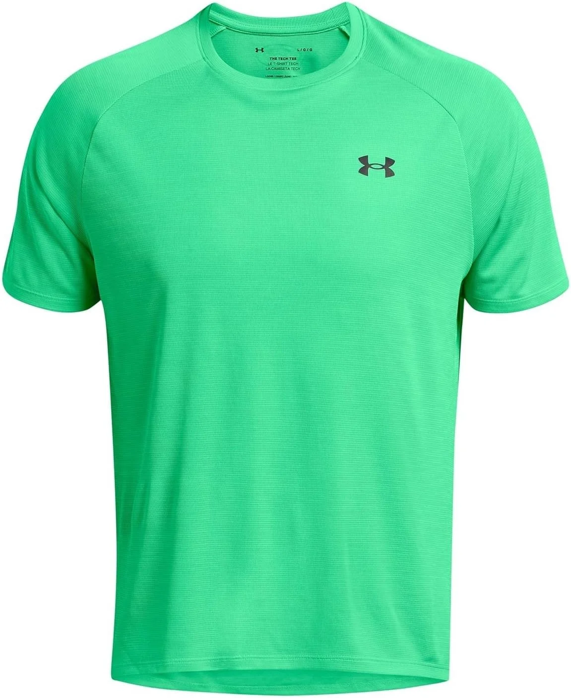 تی شرت آستین کوتاه مردانه آندر آرمور Tech Textured، سبز دودی/مشکی (299)، سایز M