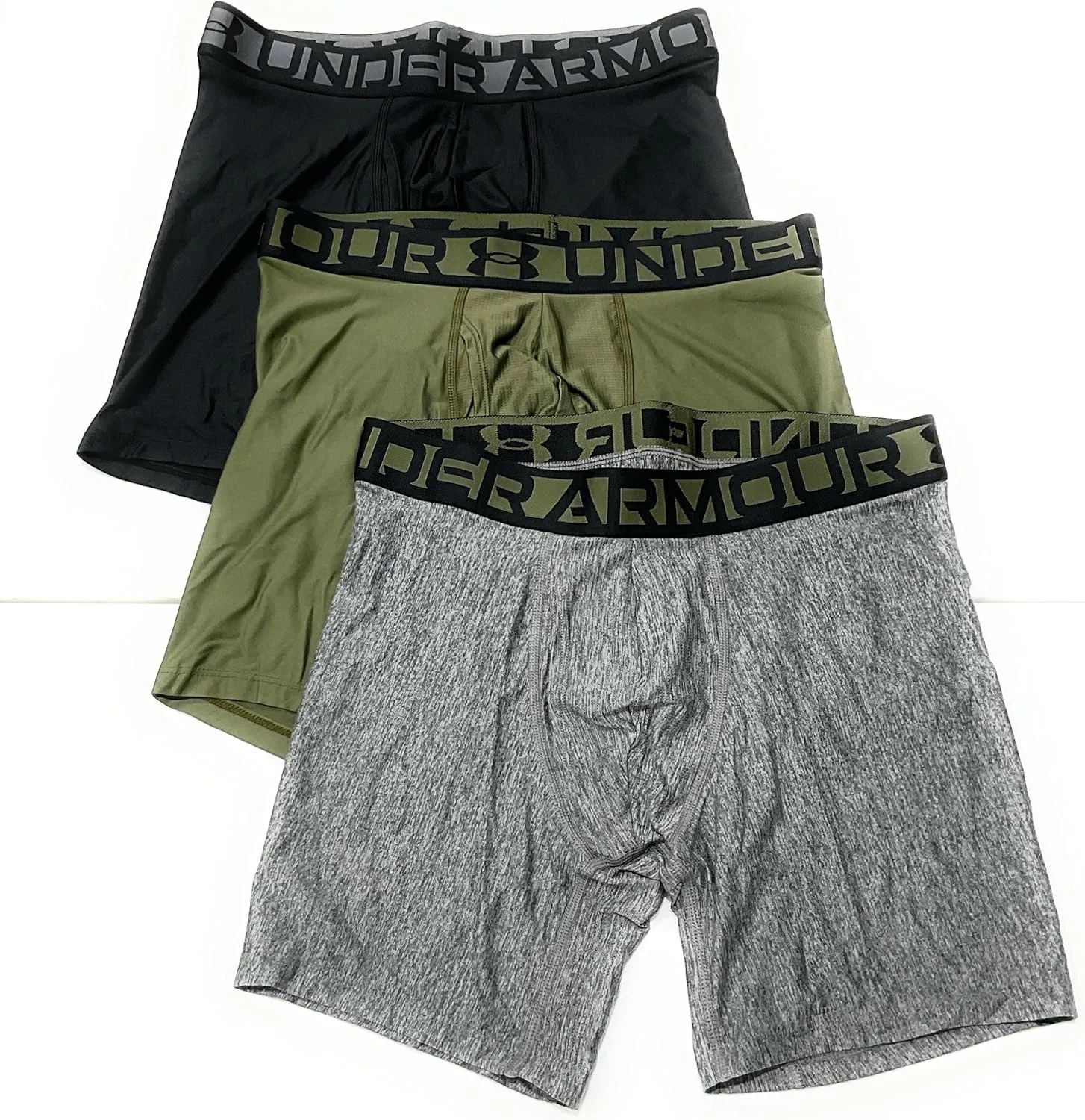 باکسر شورت مردانه آندر آرمور مدل Essential Tech با ساق 6 اینچی - بسته 3 عددی