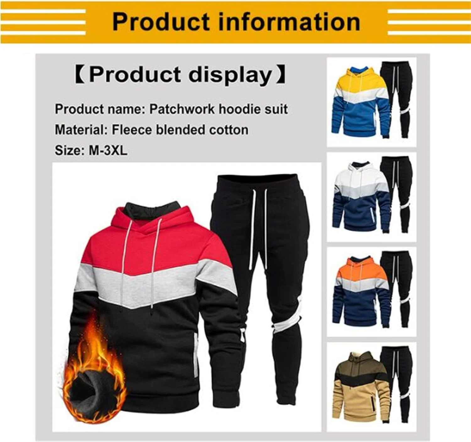 ست کامل ورزشی مردانه، شامل گرمکن و شلوار ورزشی، مناسب باشگاه و دویدن، دارای هودی و زیپ کامل