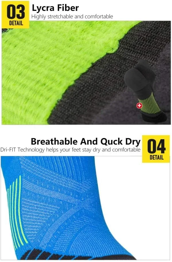 جوراب ورزشی ساق کوتاه فشرده T Tersely، مناسب آقایان و بانوان - جوراب مچی ورزشی برای گردش خون و ریکاوری - جوراب فوق‌العاده برای دوندگان، رنگ مشکی، آبی، مشکی