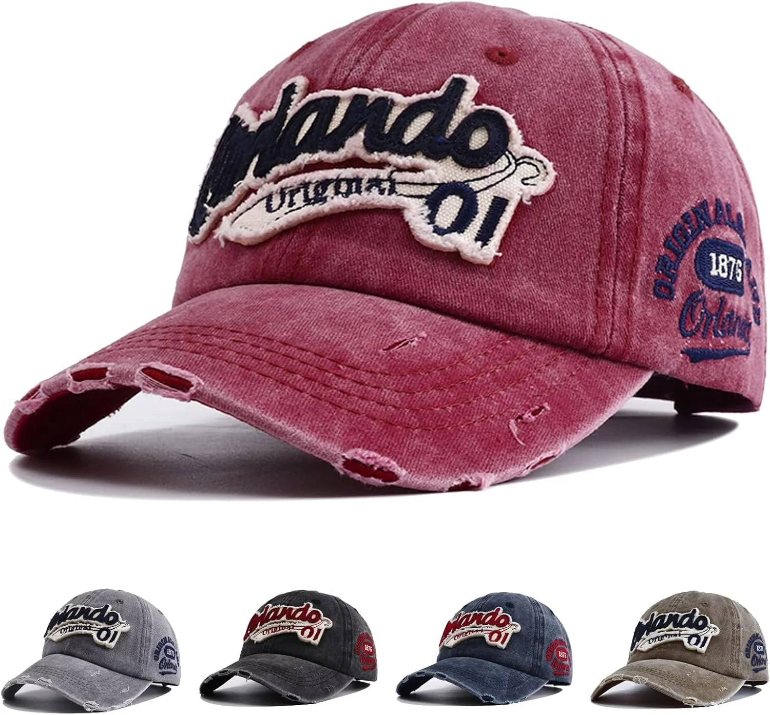 کلاه بیسبال مردانه، کلاه نقاب دار طرح قدیمی، کلاه گلدوزی شده نخی، کلاه اسپرت قابل تنظیم унисекс (قرمز) کلاه بیسبال مردانه، کلاه نقاب دار طرح قدیمی، کلاه گلدوزی شده نخی، کلاه اسپرت قابل تنظیم унисекс (قرمز)