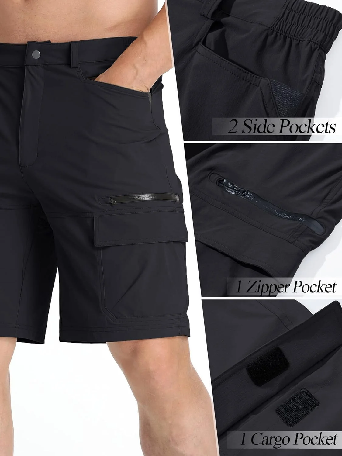 شلوارک مردانه تاکواسن، مناسب تابستان، خشک‌شونده سریع، سبک وزن، کمر کشی، دارای جیب‌های متعدد، مناسب فعالیت‌های فضای باز