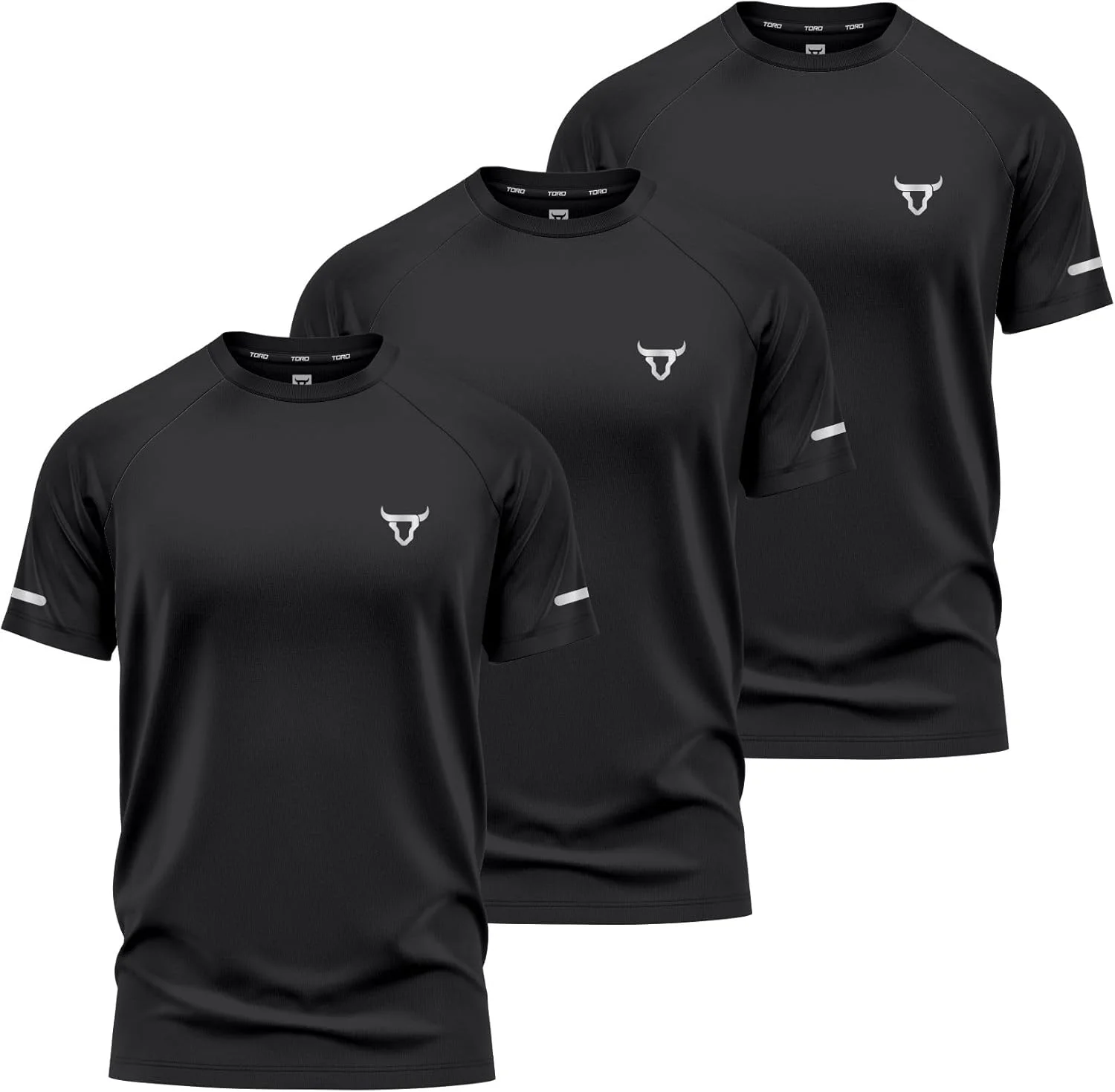 بسته 3 عددی تیشرت آستین کوتاه مردانه، مناسب تمرین، ورزشی، با قابلیت جذب رطوبت و خشک شدن سریع، سایز S-2XL