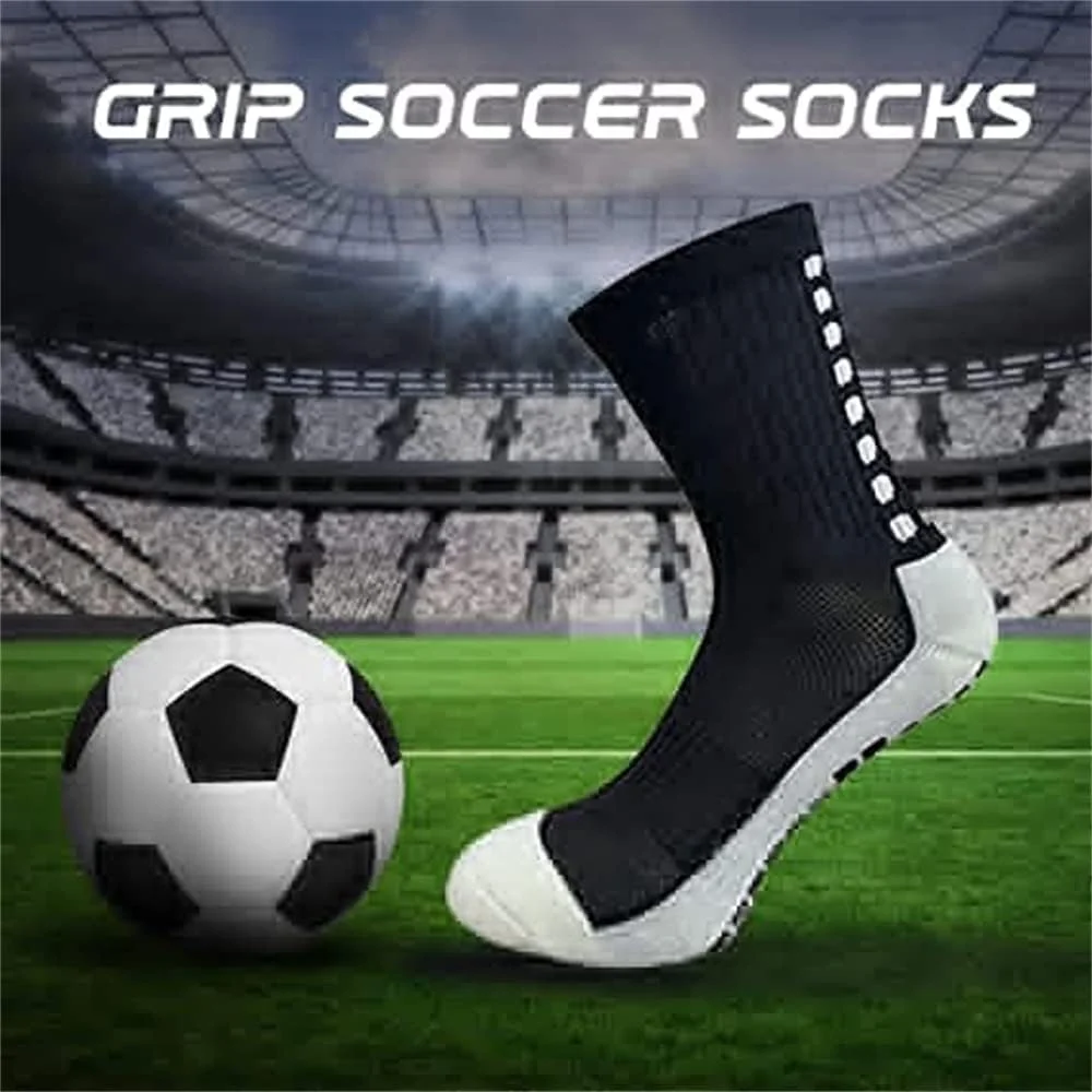جوراب ورزشی ضد لغزش 4 عددی SYOSI، جوراب های ورزشی تنفسی و راحت برای فوتبال، بسکتبال، هاکی با نقاط لاستیکی، مناسب برای آقایان و بانوان