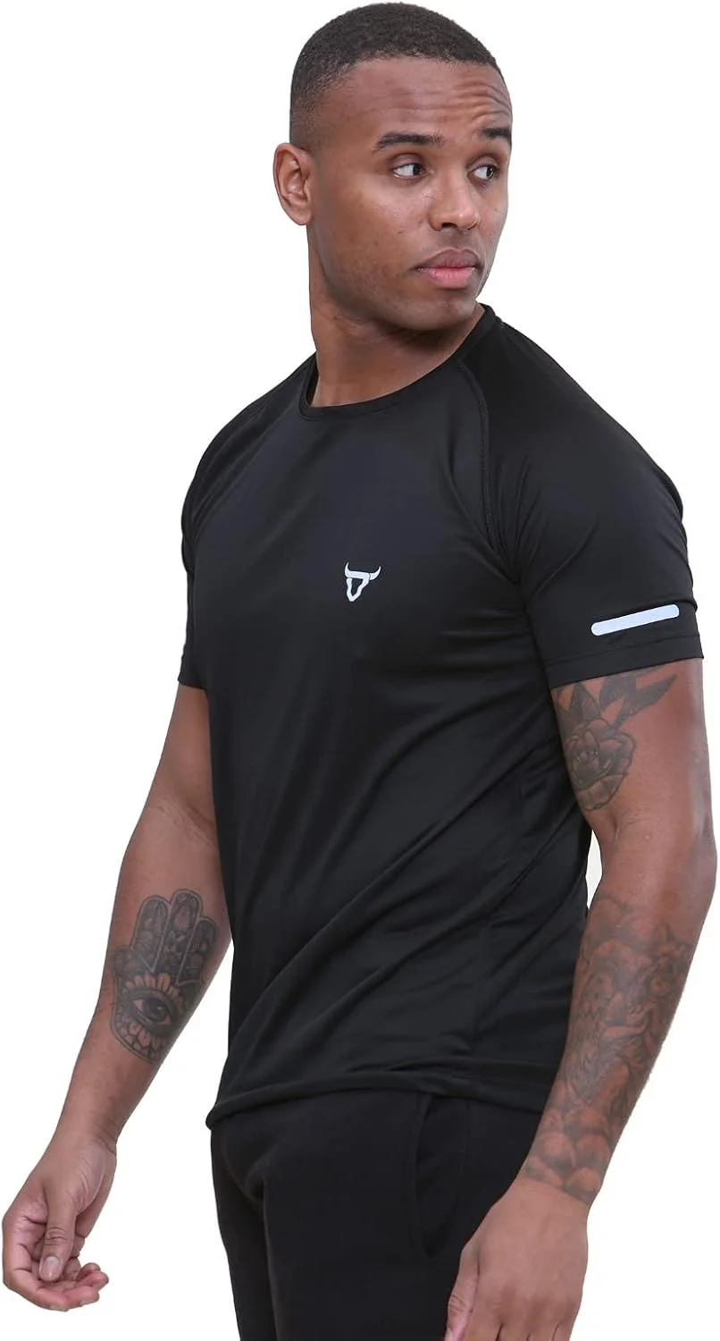 بسته 3 عددی تیشرت آستین کوتاه مردانه، مناسب تمرین، ورزشی، با قابلیت جذب رطوبت و خشک شدن سریع، سایز S-2XL