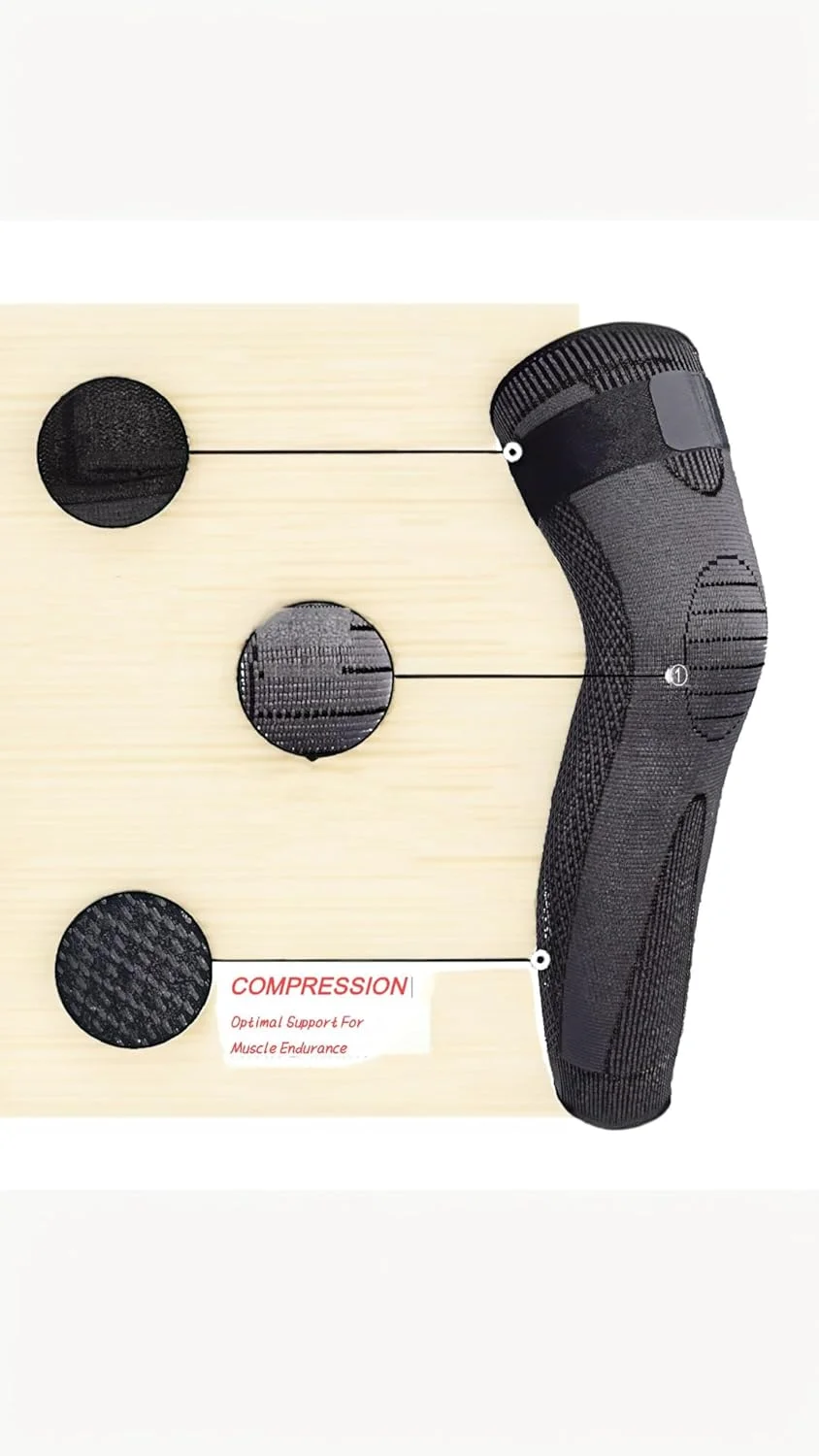 آستین ساق پا فشاری سون سوییت برای مردان و زنان - محافظت کامل پا برای ورزش، آرتروز و رگ‌های واریسی - افزایش عملکرد و کاهش تورم - برای بسکتبال، دوچرخه‌سواری، فوتبال
