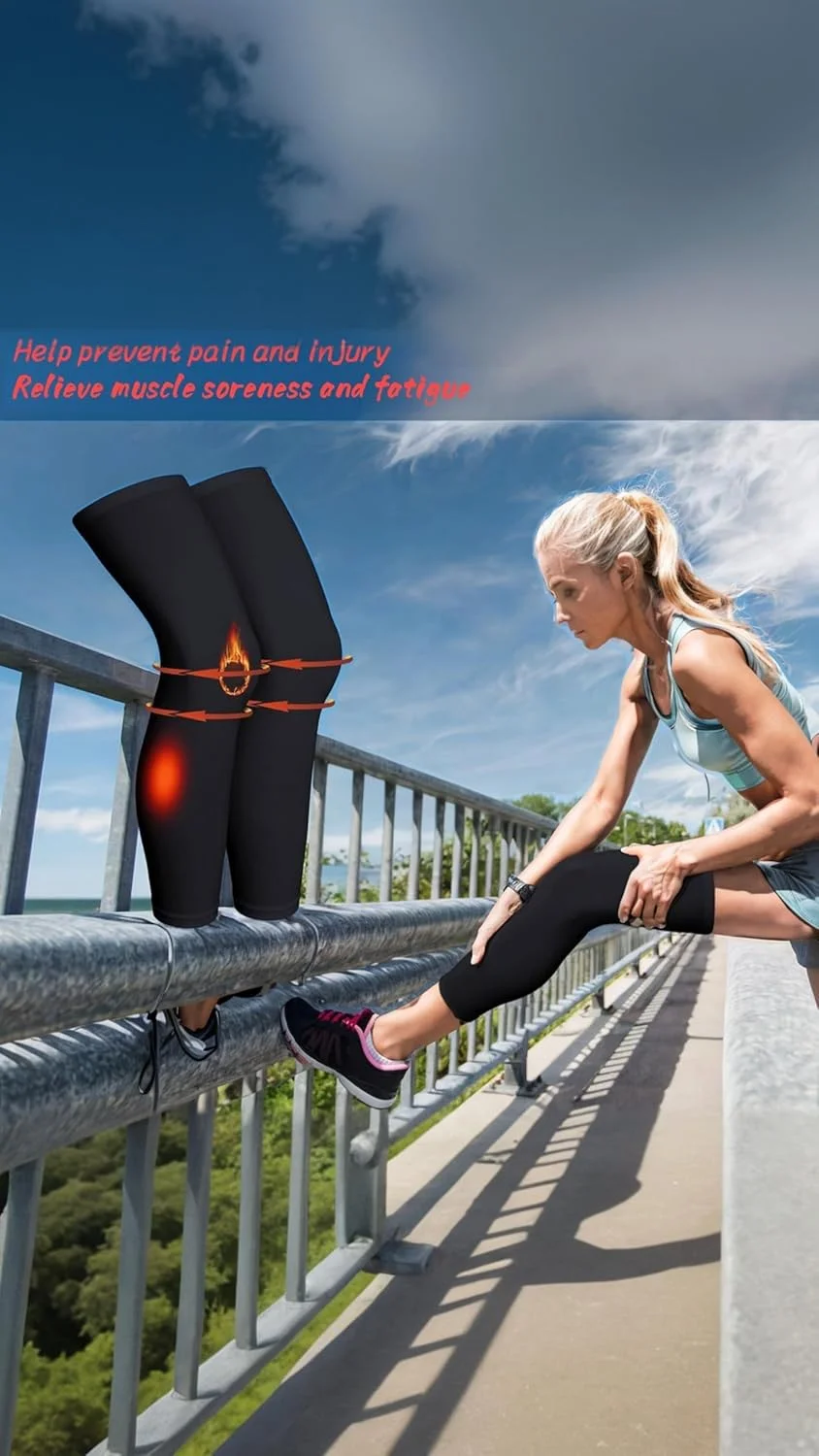 آستین ساق پا فشرده سازی ممتاز برای بهبود عملکرد ورزشی - مجموعه 2 عددی آستین ساق پا فشرده سازی ممتاز برای بهبود عملکرد ورزشی - مجموعه 2 عددی