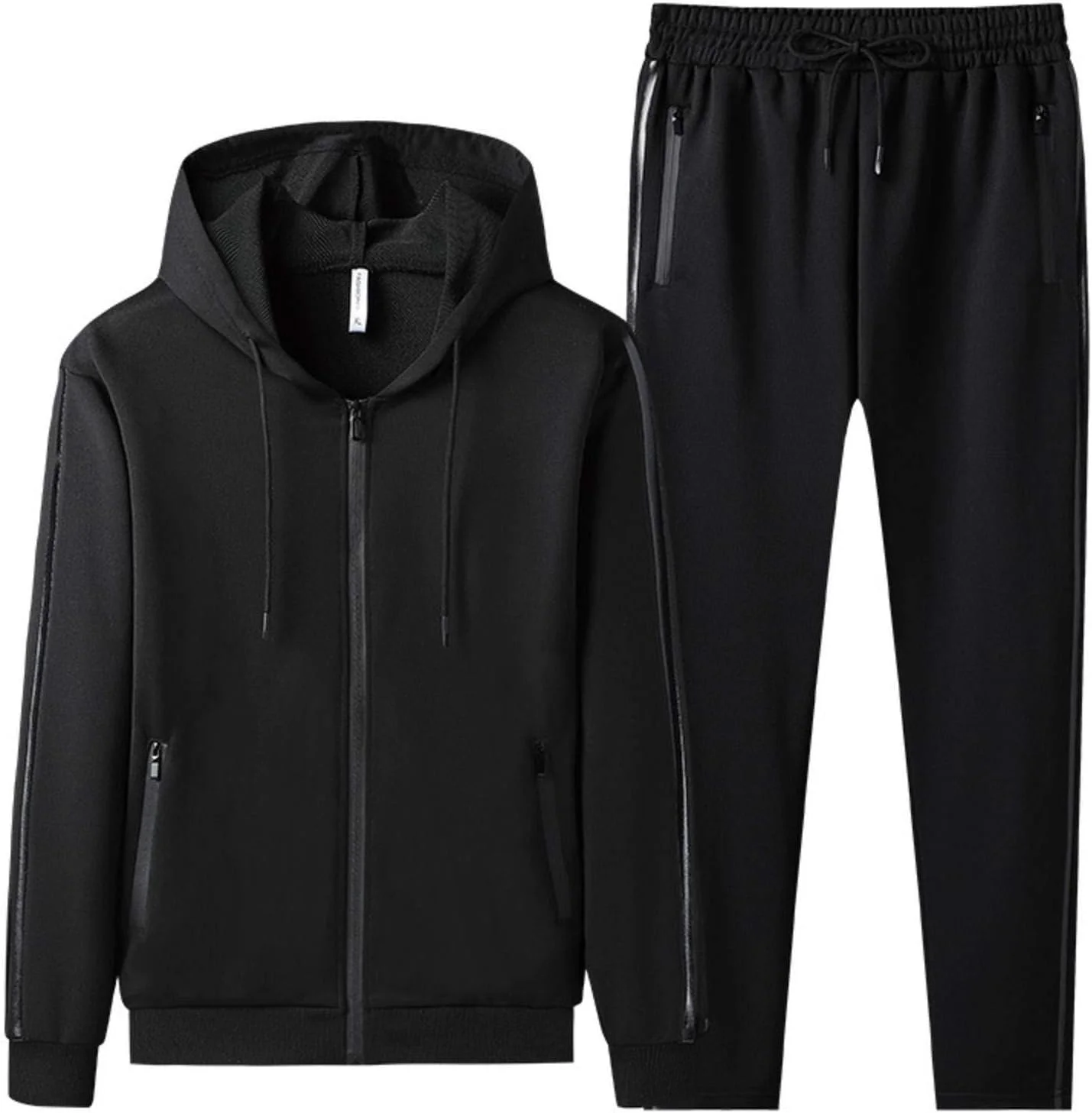 ست ورزشی مردانه بهاره، لباس خیابانی، هودی و شلوار ورزشی مردانه، ژاکت زیپ‌دار دو تکه