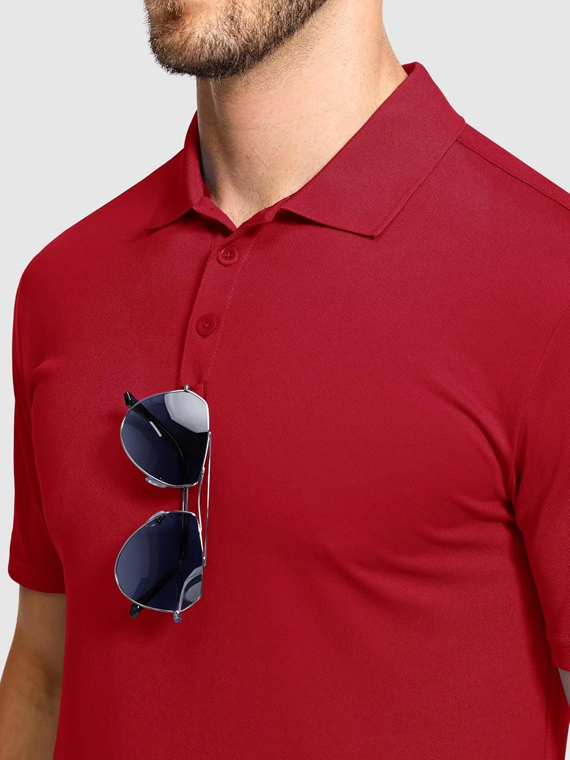 ست 3 تایی پولوشرت آستین کوتاه مردانه ورزشی تنفسی، پولوشرت سبک وزن تنیس گلف، تیشرت تابستانی زود خشک شونده مردانه