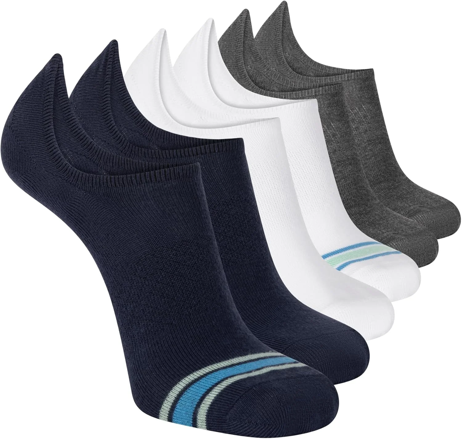 جوراب مردانه اسکیچرز مدل Slip-ins، بسته 6 عددی، بدون ساق، عملکرد بالا، سبک و قابل تنفس، دارای فیت راحت