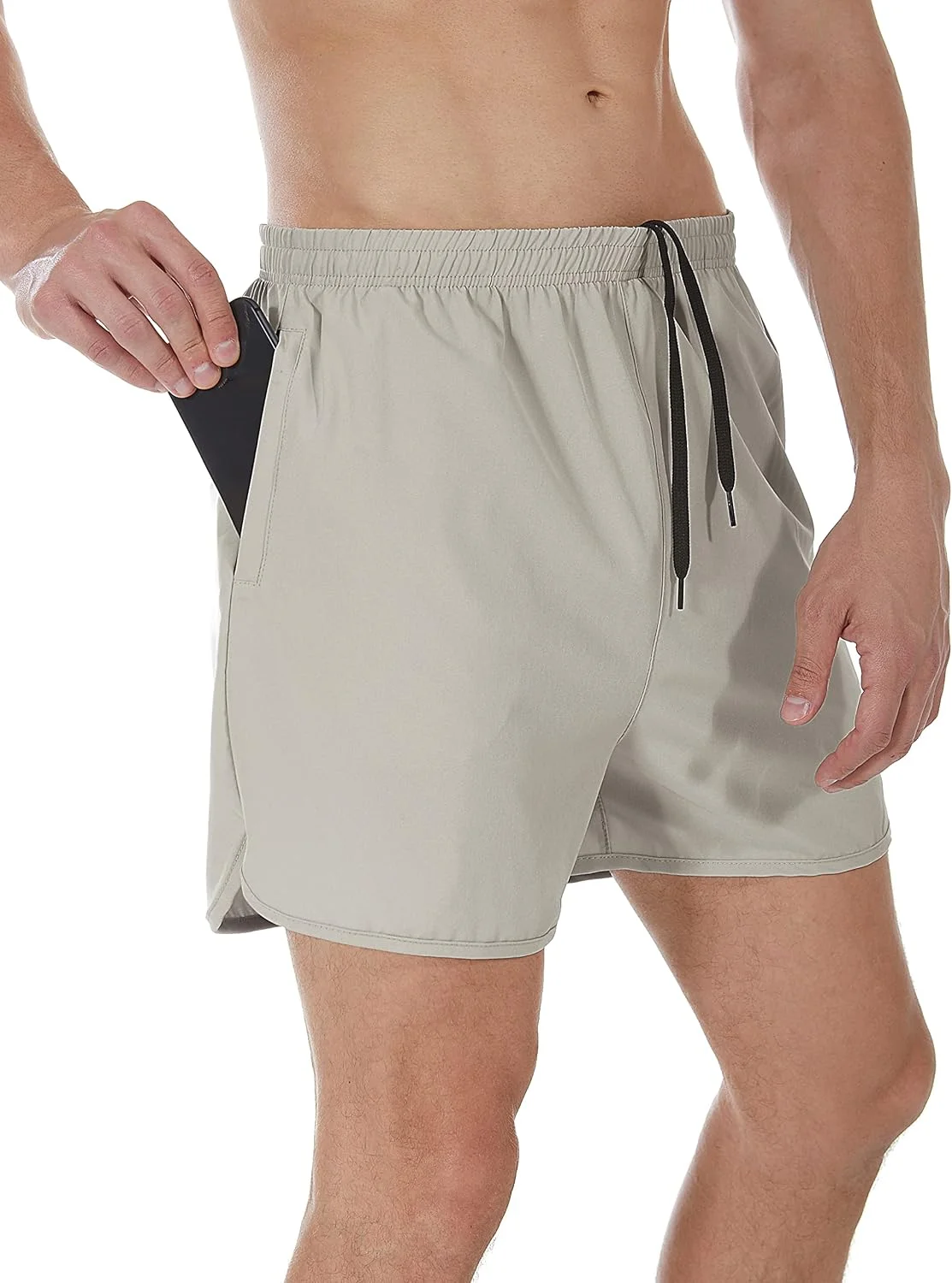 شلوارک ورزشی مردانه SILKWORLD با طول 7 اینچ و جیب