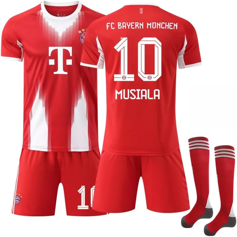 ست لباس ورزشی فوتبال فصل 26-25 مونیخ - پیراهن، شورت و جوراب - مناسب تمرین و مسابقه - تنفس پذیر - HM1
