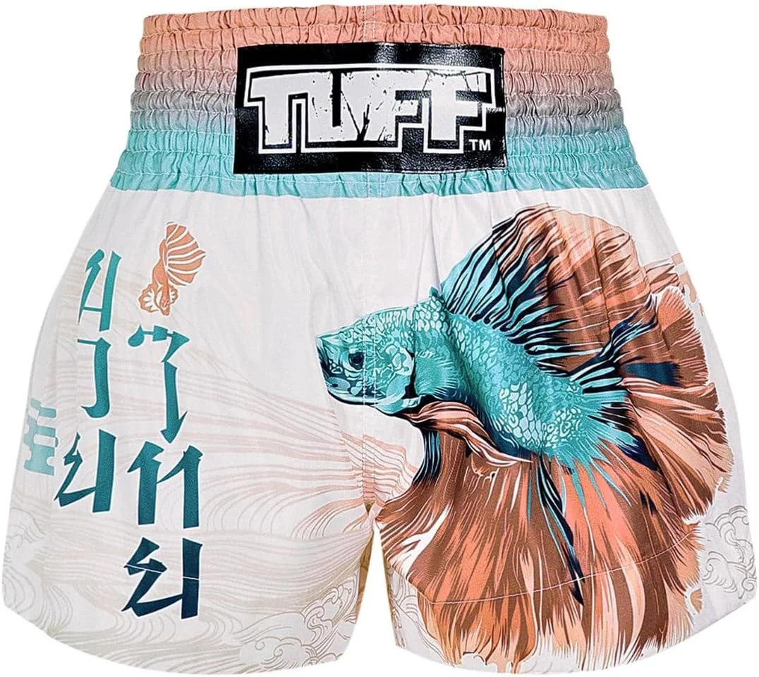 شورت ورزشی موی تای TUFF Sport، مردانه و унисекс، آبی، سایز S، سبک سنتی، MMA، کیک بوکسینگ، کشتی، تمرینات تناسب اندام