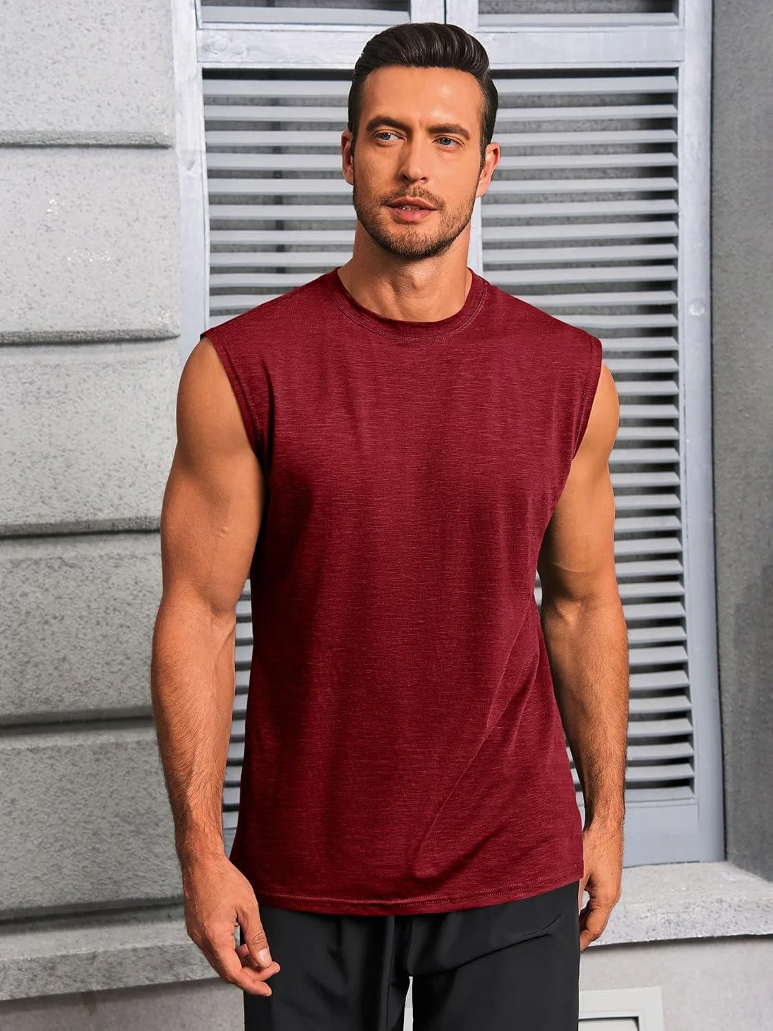 تاپ ورزشی مردانه رونکاتی، تیشرت بدون آستین و مناسب باشگاه