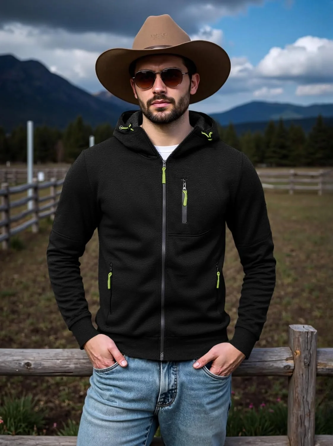 هودی مردانه Runcati، ژاکت پشمی آستین بلند زیپ دار، پلیور کلاه دار غیر رسمی با جیب