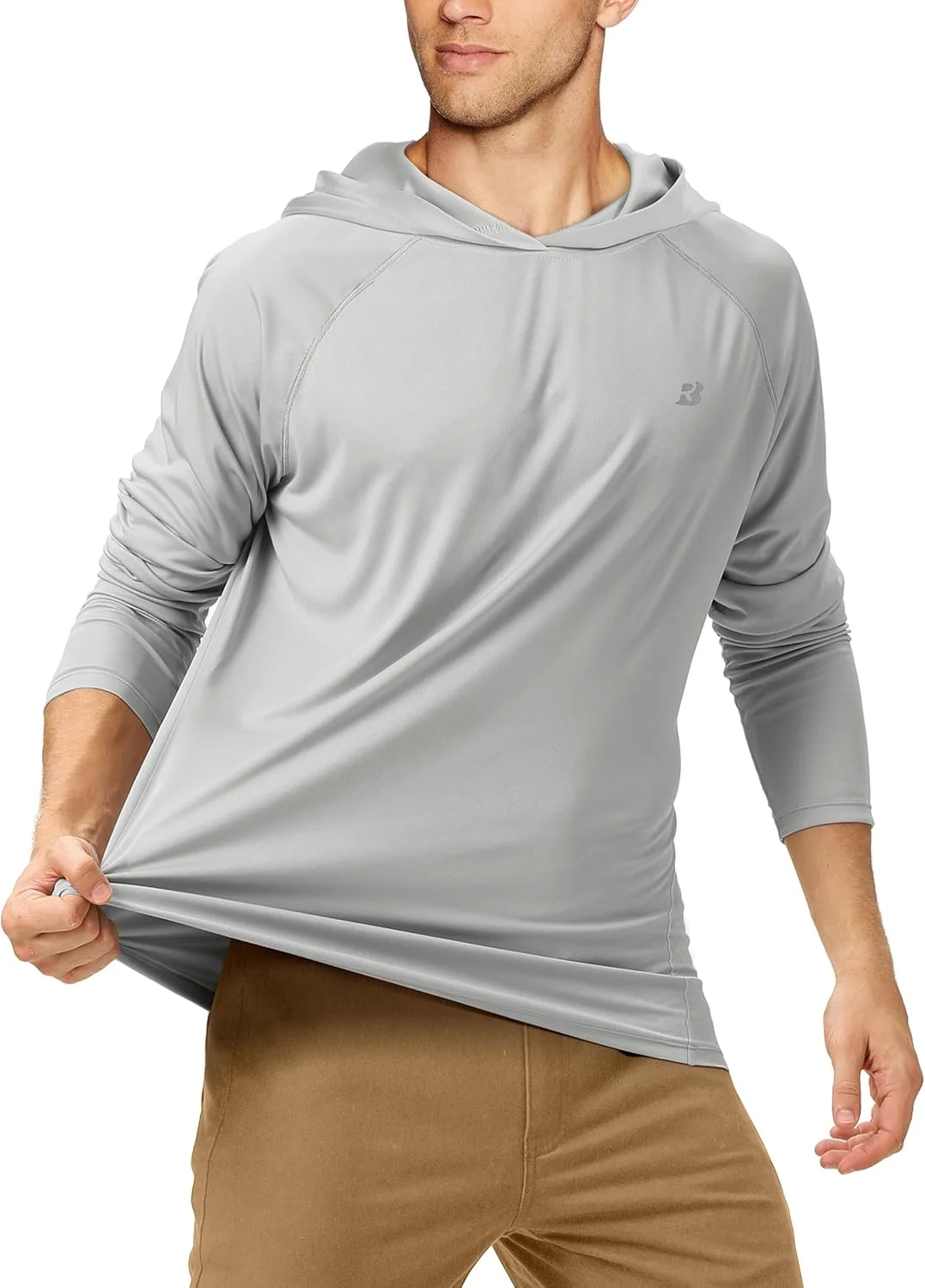 پیراهن آستین بلند مردانه Roadbox با محافظت UPF 50+ در برابر آفتاب، کلاه دار و دارای ماسک/بدون ماسک، مناسب برای پیاده روی و فعالیت های خارج از منزل