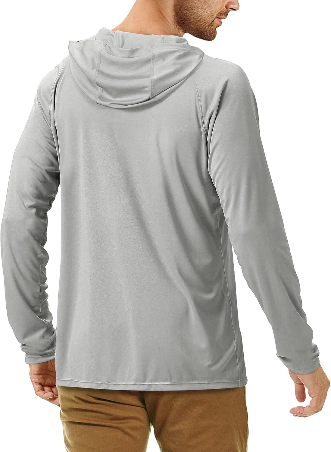 پیراهن آستین بلند مردانه Roadbox با محافظت UPF 50+ در برابر آفتاب، کلاه دار و دارای ماسک/بدون ماسک، مناسب برای پیاده روی و فعالیت های خارج از منزل