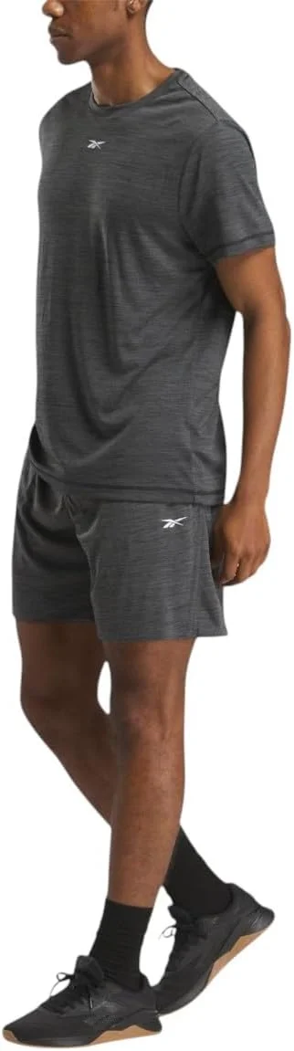 تی شرت ورزشی مردانه ریباک مدل Id Train Melange Tech رنگ مشکی سایز L