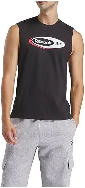 تی شرت بدون آستین مردانه ریباک مدل Ri Brand Proud مشکی سایز 2XL تی شرت بدون آستین مردانه ریباک مدل Ri Brand Proud مشکی سایز 2XL