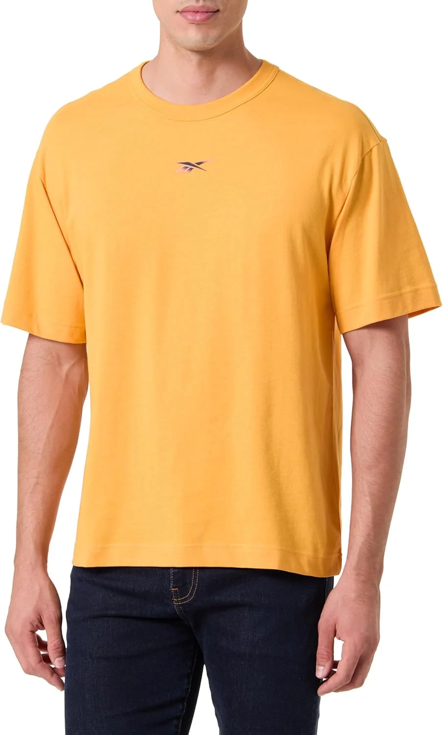 تی شرت مردانه ریباک مدل Athlete Hype رنگ ELECTRIC AMBER سایز M