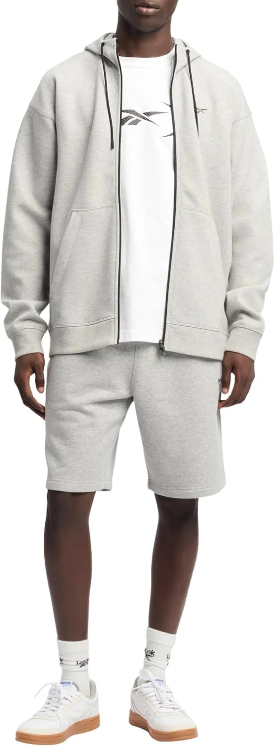 کاپشن مردانه ریباک مدل Athlete Full Zip طوسی خاکستری سایز XS