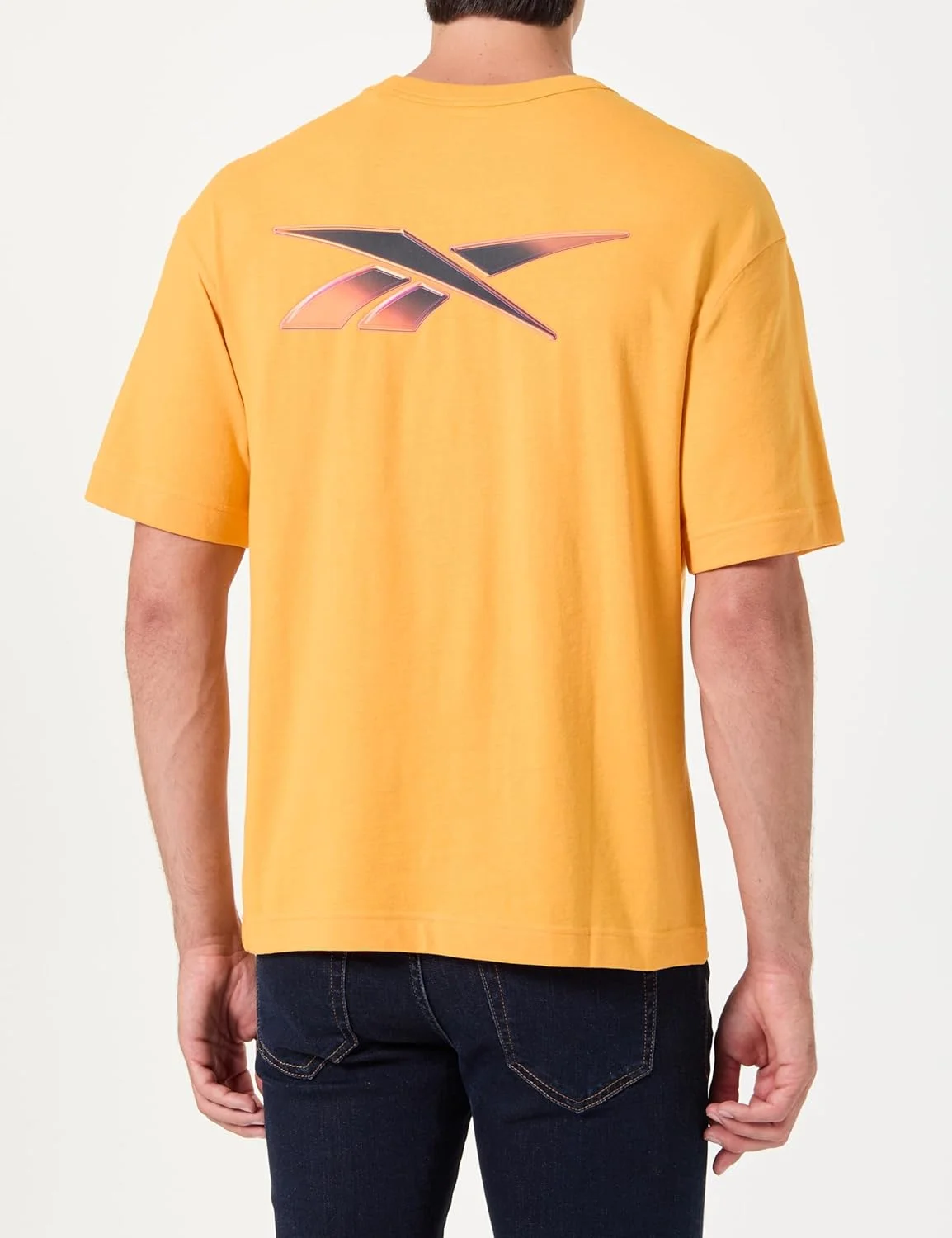 تی شرت مردانه ریباک مدل Athlete Hype رنگ ELECTRIC AMBER سایز M