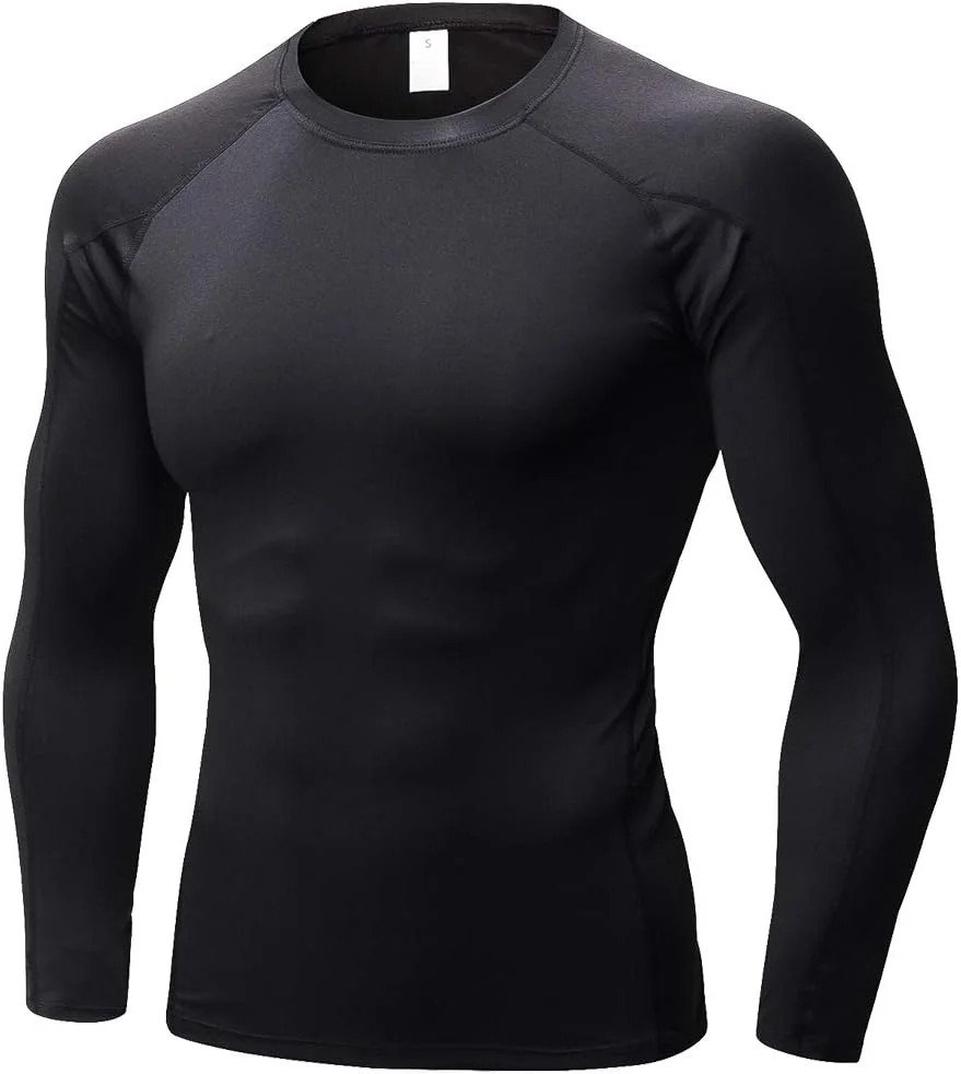 Queerier 3 Pack Men's Compression Shirt Long Sleeve Undershirts for Men Baselayer Sports Thermal Tops Queerier 3 Pack Men's Compression Shirt Long Sleeve Undershirts for Men Baselayer Sports Thermal Tops