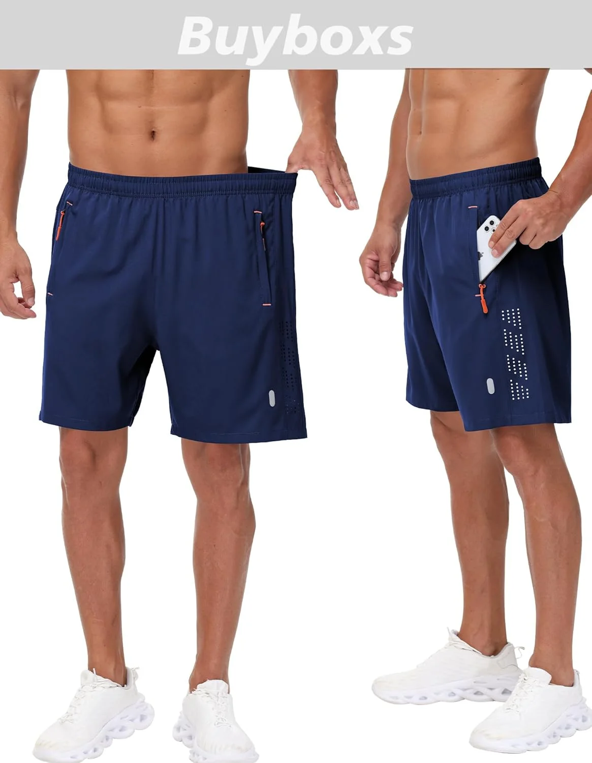 شورت ورزشی مردانه، خشک‌شونده سریع، تنفسی، مناسب دویدن و بسکتبال، دارای جیب، بسته 2 عددی
