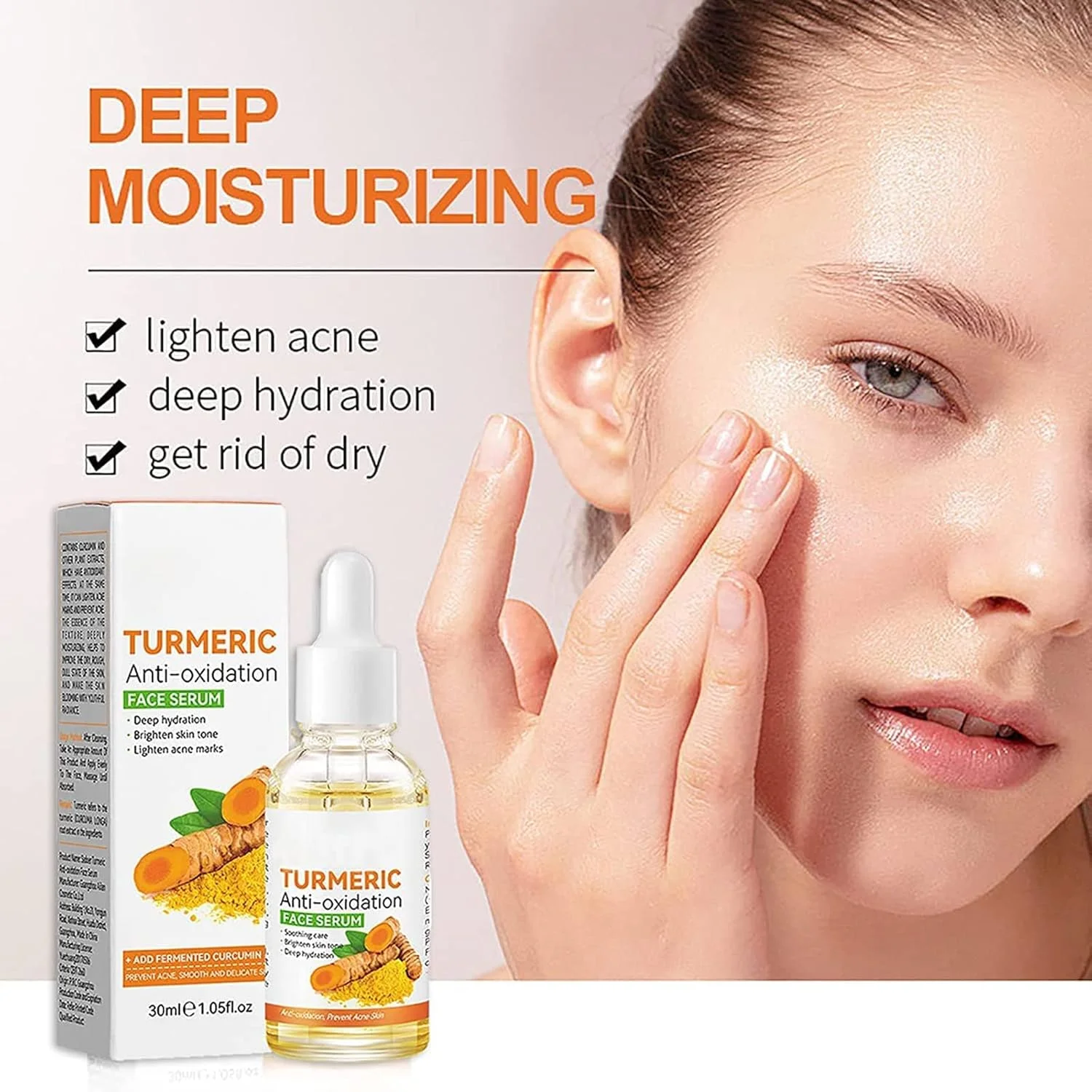 سرم آنتی اکسیدان زردچوبه، سرم صورت آنتی اکسیدان زردچوبه، روغن سرم اصلاح کننده لکه های تیره زردچوبه ارگانیک برای روشن کننده پوست صورت (3 عدد)