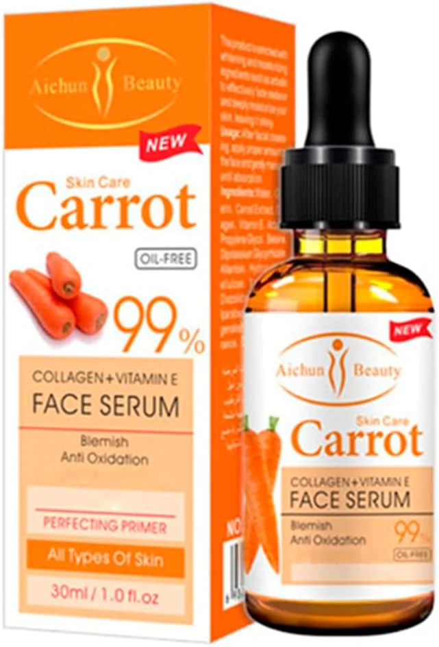 سرم زیبایی ایچون بیوتی ۹۹% ویتامین ای کلاژن لیفتینگ صورت، صاف کننده، کنترل چربی، پرایمر بی نقص کننده آکنه، ۴ نوع (#۰۴ هویج)