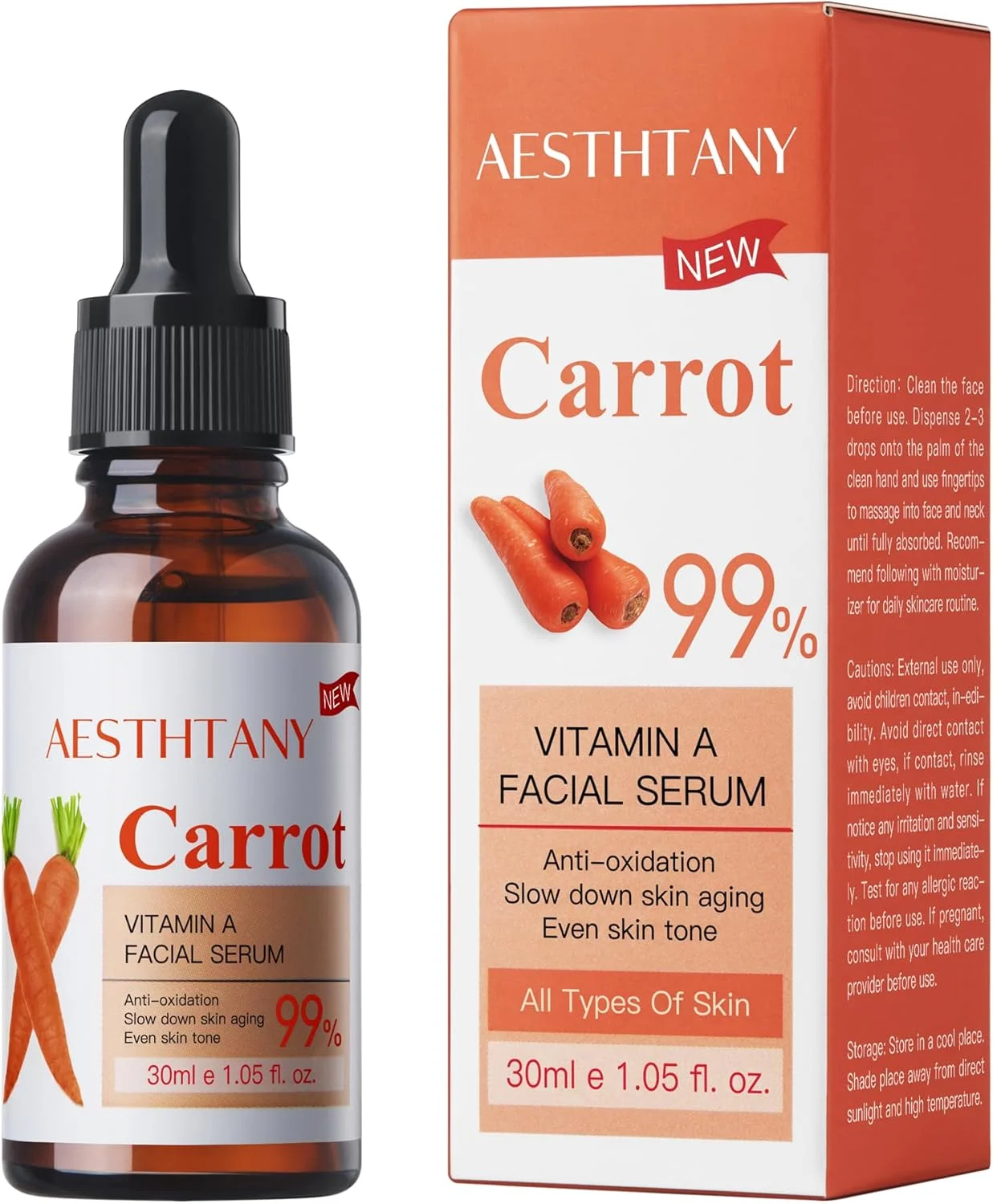 سرم صورت هویج ویتامین آ، ضد پیری و ضد چروک