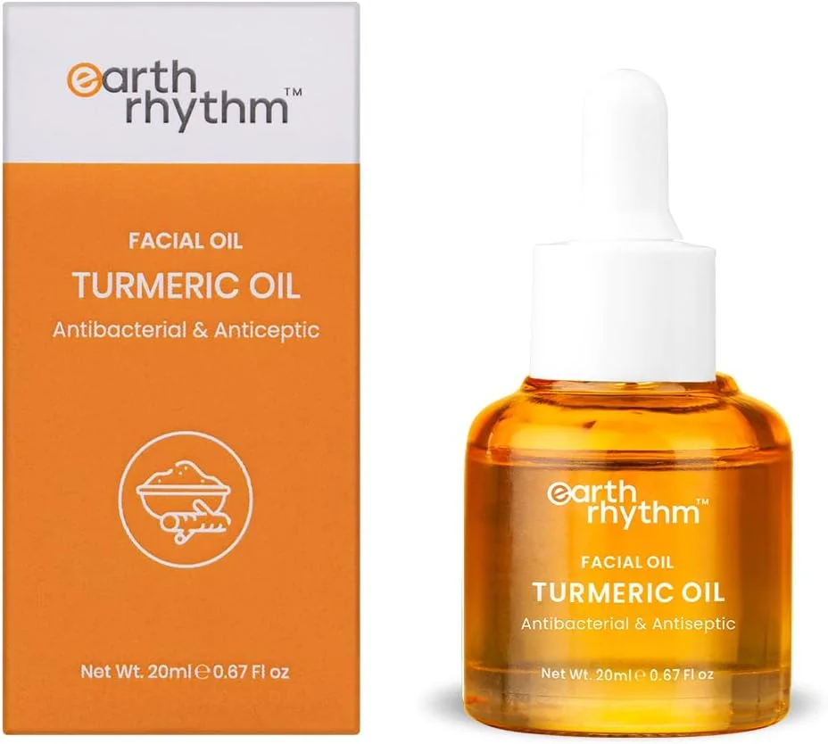روغن صورت زردچوبه Earth Rhythm | ضد باکتری و ضد عفونی کننده | ایجاد درخشش سالم، محو کننده جای جوش، مناسب آقایان و بانوان - 20 میلی لیتر
