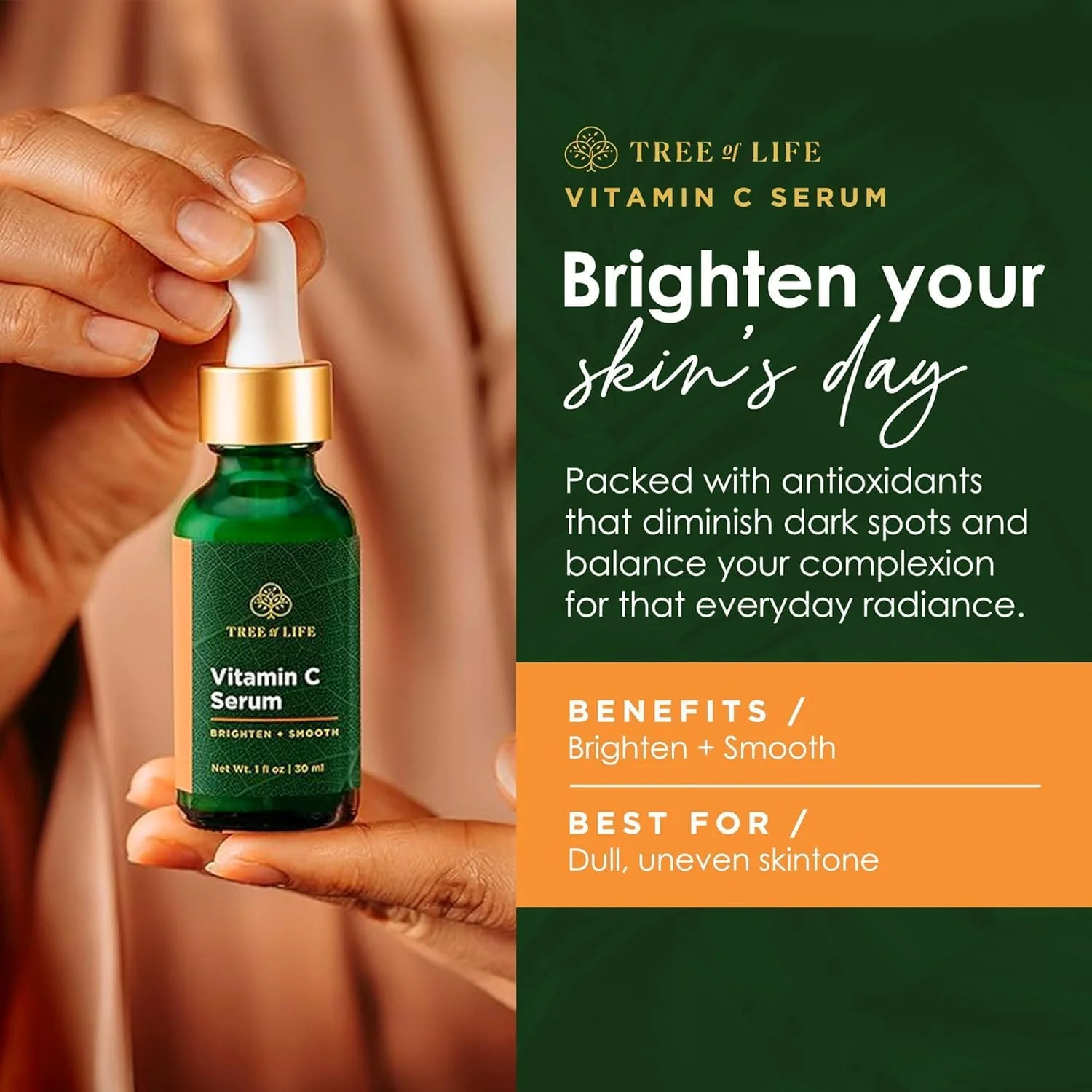 سرم ویتامین C مرطوب کننده صورت و پوست تری آو لایف بیوتی