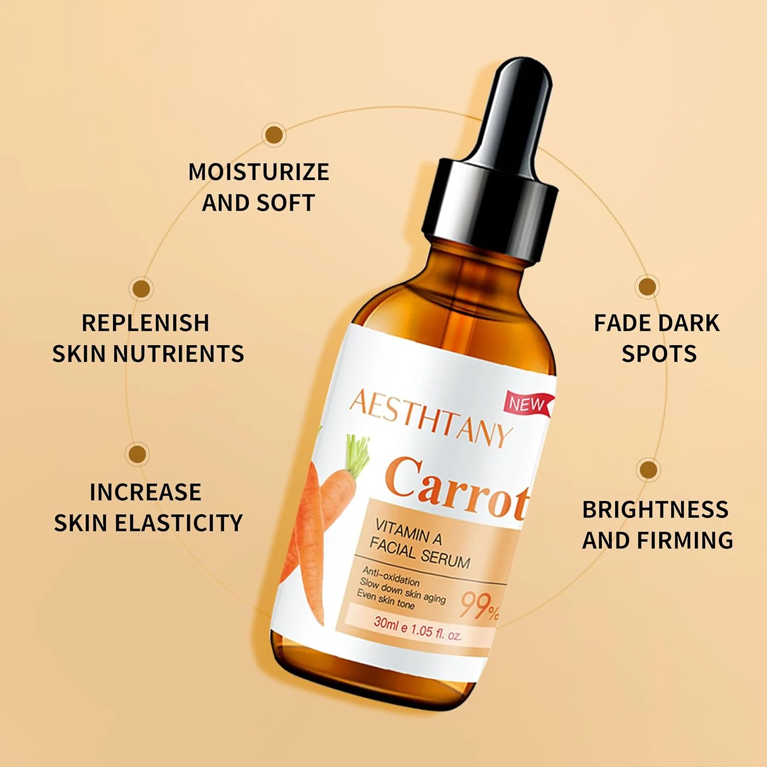 سرم صورت هویج ویتامین آ، ضد پیری و ضد چروک