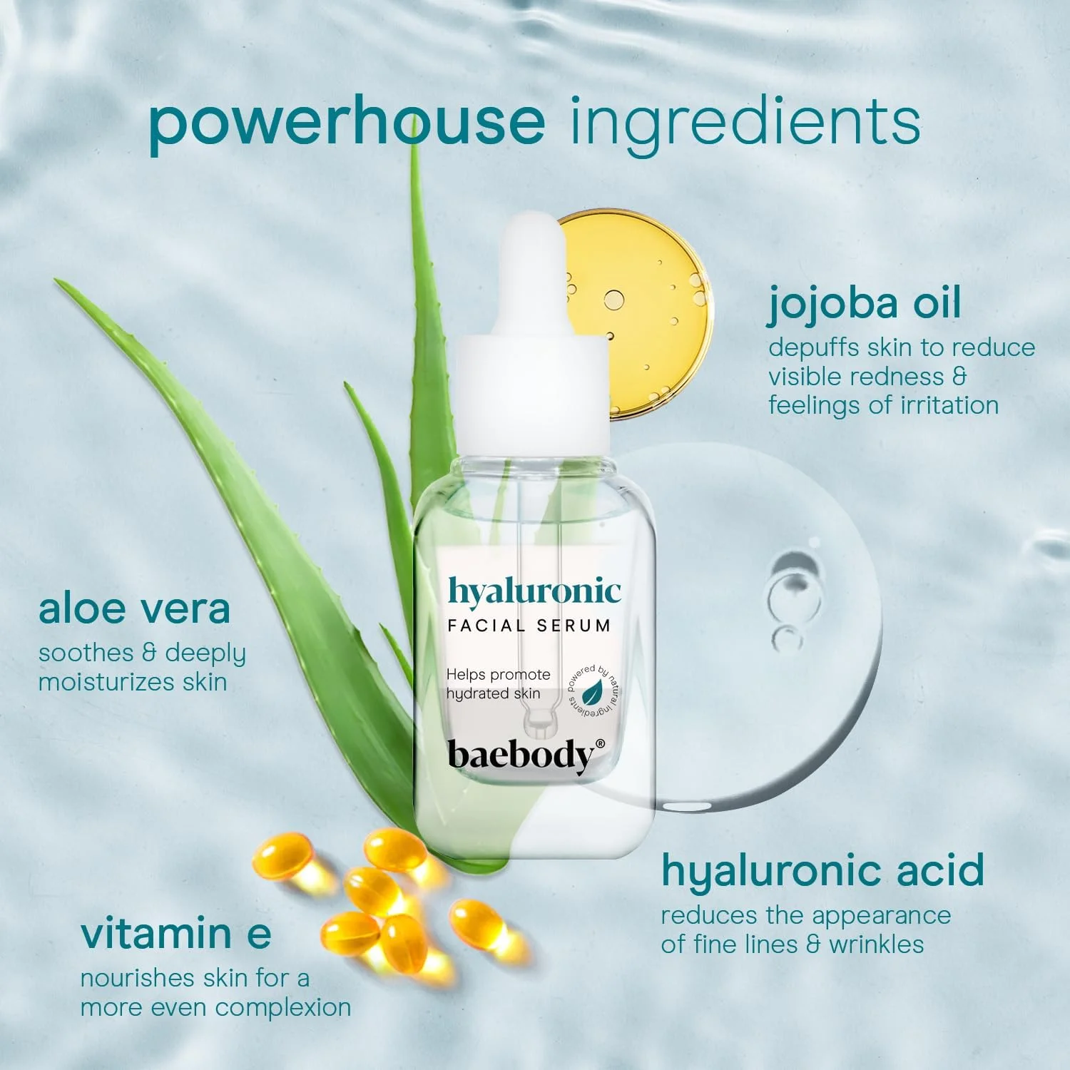 سرم هیالورونیک اسید بادی برای صورت، سرم موضعی حرفه ای ضد پیری صورت با ویتامین C و ویتامین E، کاهش دهنده چین و چروک و خطوط ریز برای پوستی درخشان و جوان تر، 30 میلی لیتر