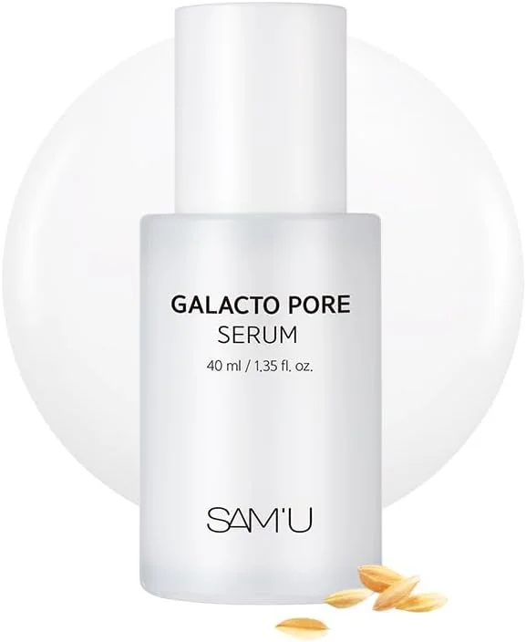 سرم منافذ باز صورت SAM'U Galacto – سرم صورت سفت کننده منافذ با گالاکتومایسس برای پوست شیشه ای – مراقبت از پوست کره ای، سفت کننده و آبرسان با AHA، PHA، BHA، مناسب برای پوست مستعد آکنه – 41 میلی لیتر