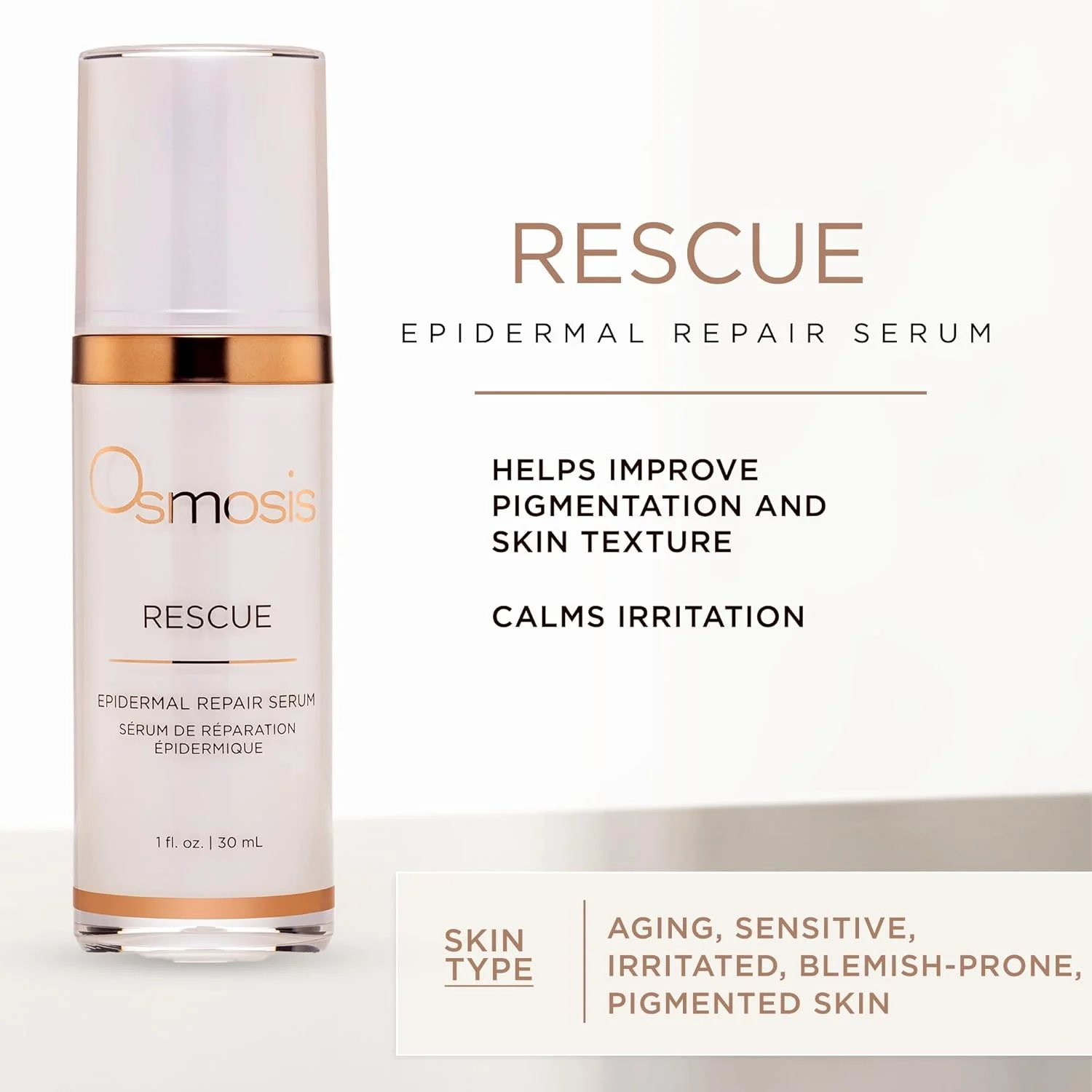 سرم ترمیم کننده پوست Osmosis Skincare Rescue Epidermal Repair Serum حجم 30 میلی لیتر