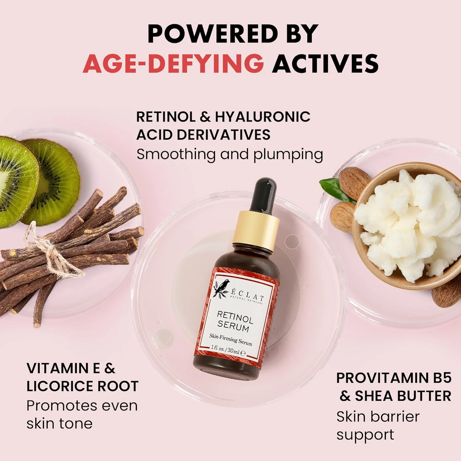 سرم خالص رتینول (2.5%) برای صورت/گردن/دور چشم - سرم ضد پیری فرآوری شده با روش سرد و 5 برابر قوی تر با ویتامین A خالص - کاهش دهنده چین و چروک/خطوط/پیری - وگان/توسعه یافته توسط متخصص پوست