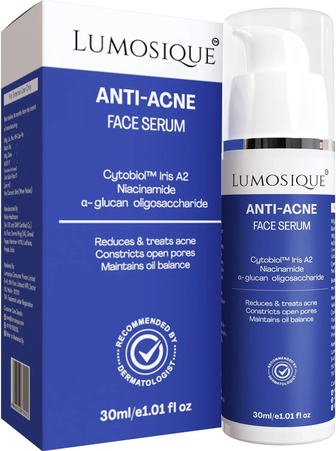 سرم صورت ضد جوش حاوی 2% سالیسیلیک اسید برای کنترل جوش، کاهش جوش های سر سیاه، کوچک کردن منافذ باز، حفظ تعادل چربی و آبرسانی پوست | مناسب انواع پوست | برای آقایان و بانوان | 30 میلی لیتر