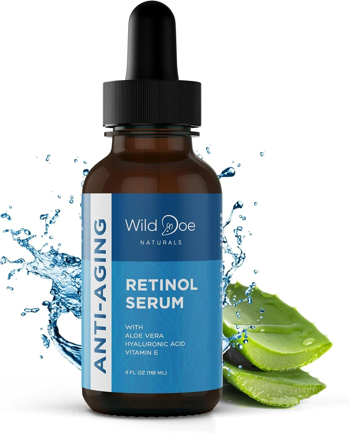 سرم رتینول برای صورت - سرم ضد پیری و اصلاح کننده لکه های تیره حاوی اسید هیالورونیک، ژل خالص آلوئه ورا، روغن ویتامین E برای درمان جای زخم: هدف قرار دادن خطوط/چین و چروک، تقویت کلاژن، کمک به درمان آکنه - 120 میلی لیتر