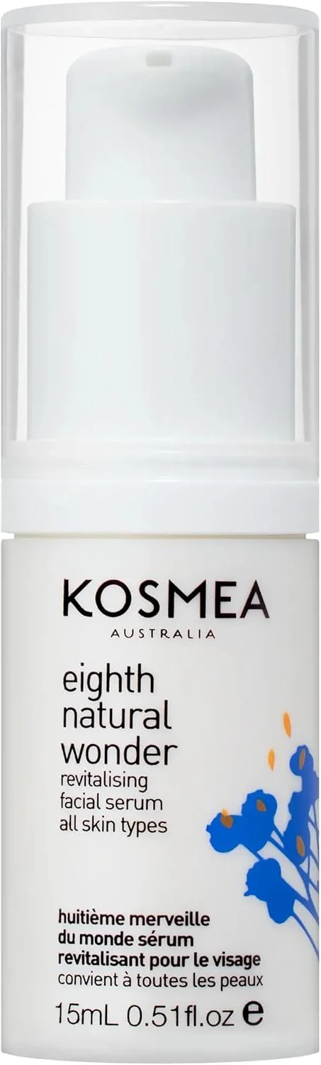 سرم صورت هشتمین عجایب طبیعی Kosmea - بهترین سرم ضد پیری برای صورت و پوست - حاوی Myoxinal مشتق شده از دانه های هیبیسکوس و روغن گل رز ارگانیک تایید شده و موارد دیگر 15 میلی لیتر