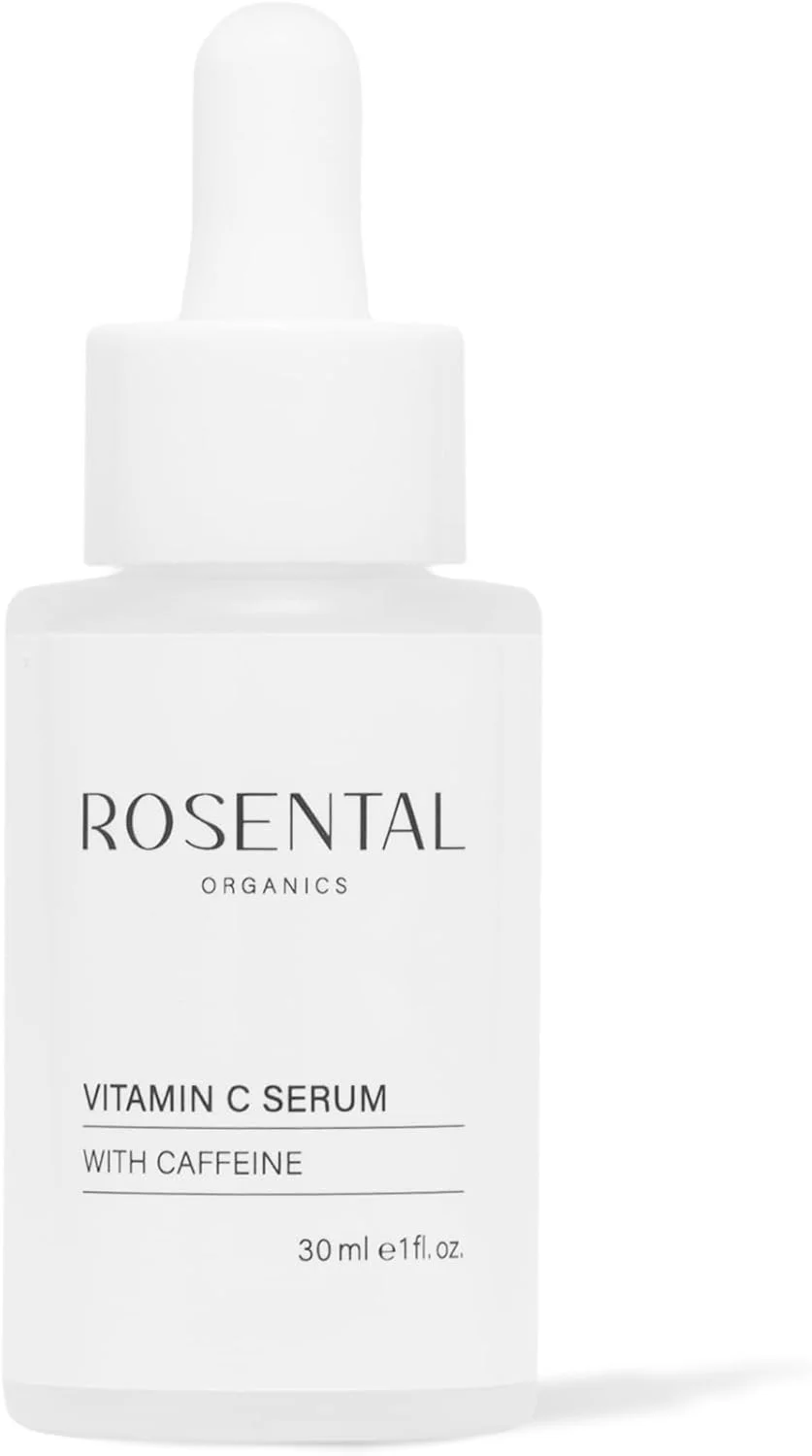 سرم ویتامین C رزنتال ارگانیکس با کافئین (30 میلی لیتر) - سرم آبرسان صورت - ضد لک های تیره و جای جوش - مراقبت روشن کننده صورت - لوازم آرایشی طبیعی - ساخت آلمان