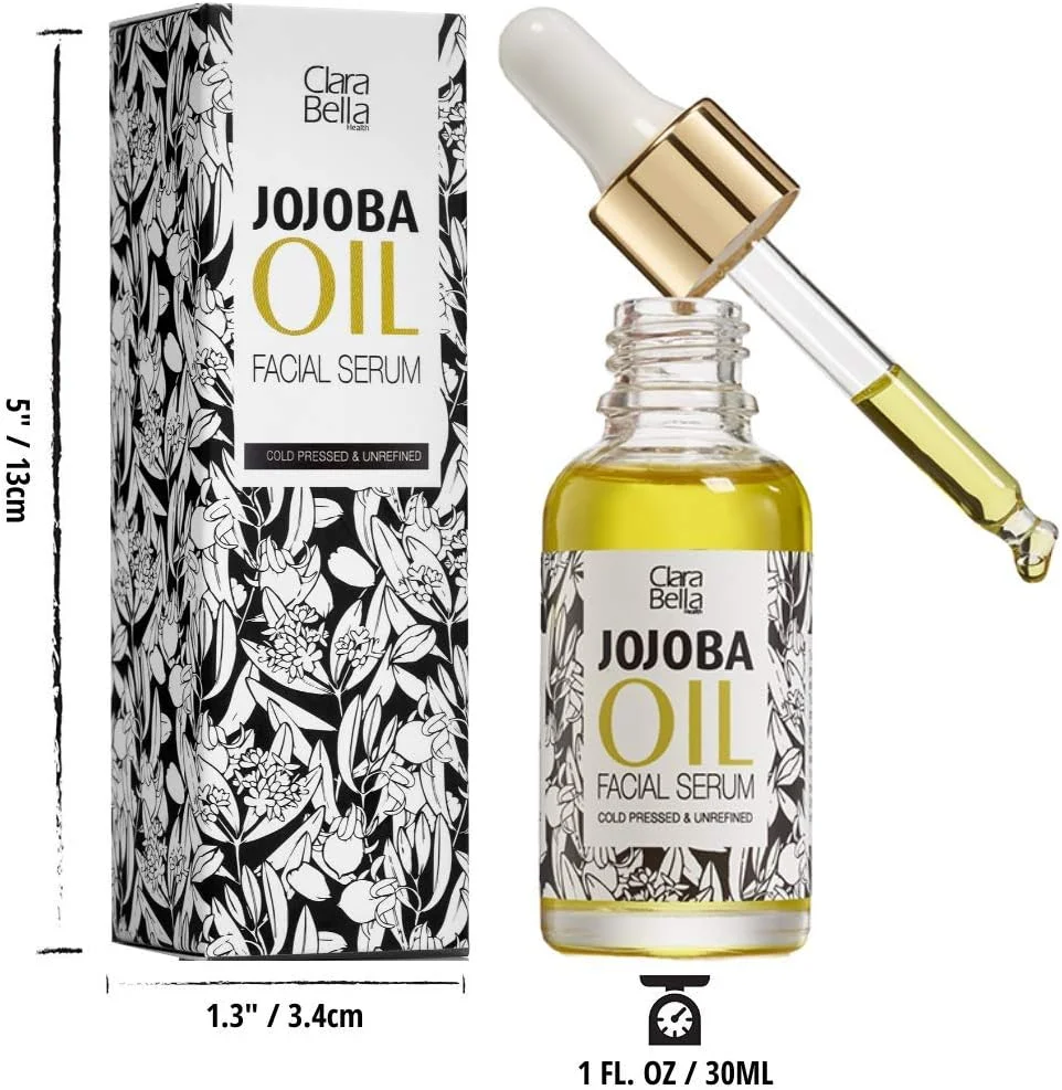 سرم صورت روغن جوجوبا ارگانیک، سرم ضد پیری، کاهش چین و چروک، ویتامین E، سرم صورت مراقبت از پوست، کاهش خشکی پوست، جای زخم آکنه، جوش، روزاسه، اگزما، پسوریازیس، درماتیت سبورئیک