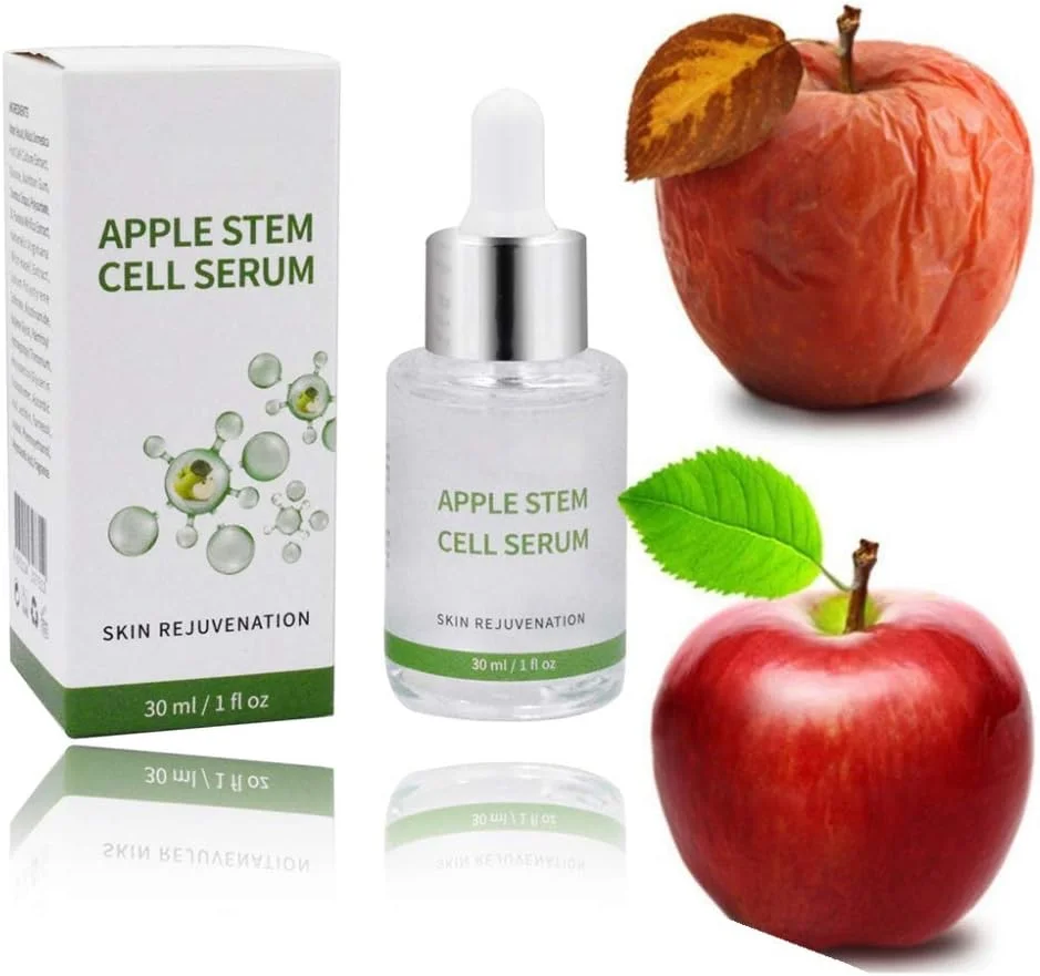 سرم صورت ضد پیری حاوی سلول های بنیادی سیب، مایع ضروری برای مرطوب کردن، درمان جوش و آکنه، روشن کننده خطوط ریز، سفت کننده پوست، سفید کننده و مغذی