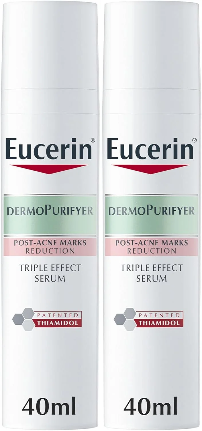 سرم صورت اوسرین DermoPurifyer Oil Control Triple Effect حاوی تیامیدول و سالیسیلیک اسید، برای پوست چرب و مستعد آکنه، کاهش لک های بعد از آکنه، با اثر مات کنندگی بادوام، 40 میلی لیتر x 2