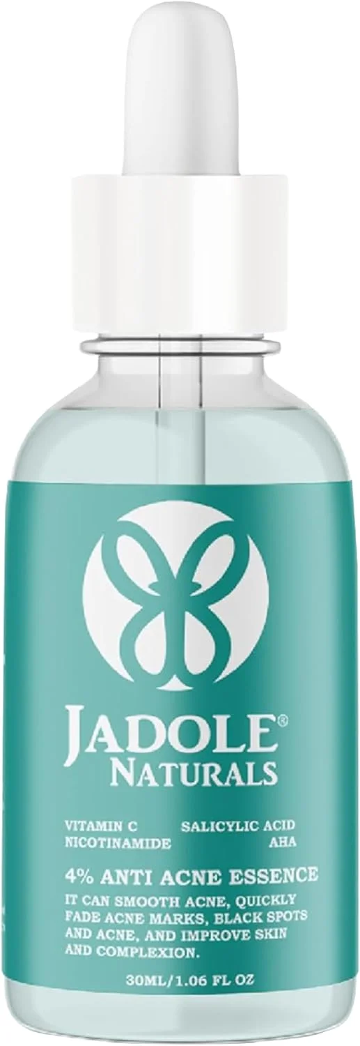 سرم اسانس ضد جوش 4% جادول نچرالز برای صورت 30 میلی لیتر حاوی ویتامین C، سالیسیلیک اسید، نیاسینامید، AHA | کمک به صاف کردن جوش ها، محو کردن جای جوش، لکه های تیره، ضد پیری و بهبود پوست و رنگ چهره