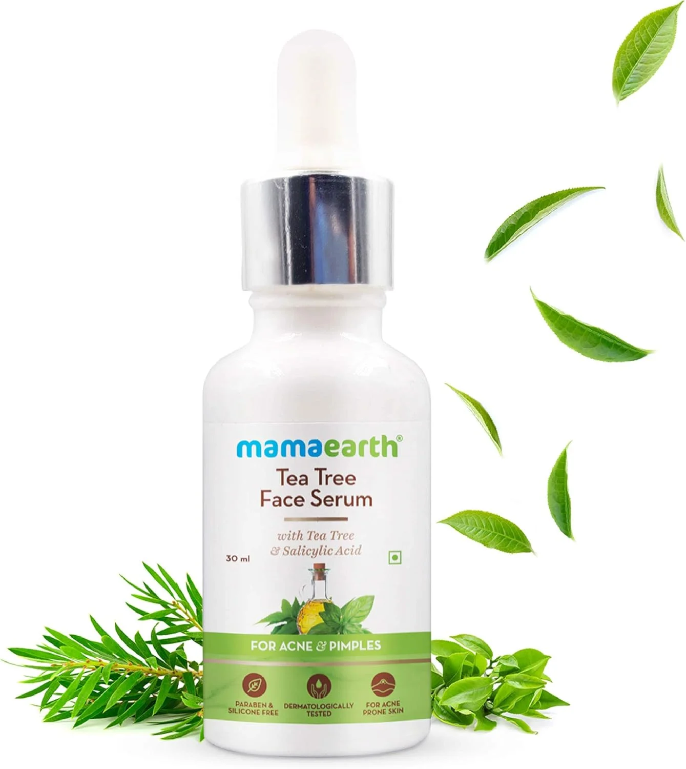 سرم صورت درخت چای ماماارت برای پوست مستعد آکنه با درخت چای و سالیسیلیک اسید برای آکنه و جوش - 30 میلی لیتر