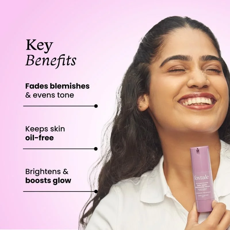 سرم صورت نیاسینامید 5% فاکستیل | محو کننده لک ها و جای جوش | کاهش لکه های تیره | کنترل کننده چربی و روشن کننده پوست | سبک و غیر چسبنده | مناسب انواع پوست | آقایان و بانوان - 30 میلی لیتر