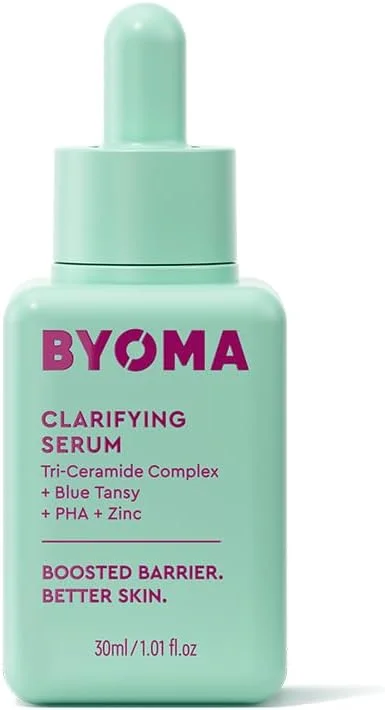سرم شفاف کننده بایوما - سرم ترمیم کننده سد دفاعی پوست - سرم صورت شفاف کننده برای پوست مستعد لک - سرم آرامش بخش صورت با سرامیدها، تانسی آبی، PHA و زینک - پوست متعادل و سالم - 30 میلی لیتر